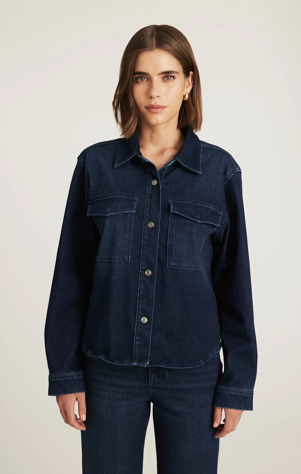 TIA DENIM SHIRT IN DARK BLUE MOVE sold by Mavi