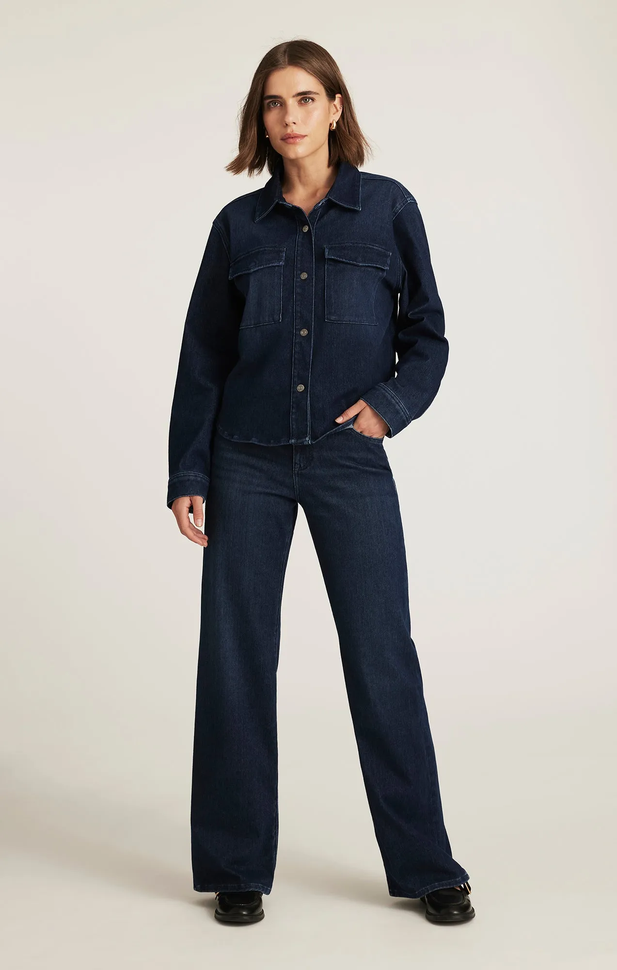 TIA DENIM SHIRT IN DARK BLUE MOVE sold by Mavi product image thumbnail 5