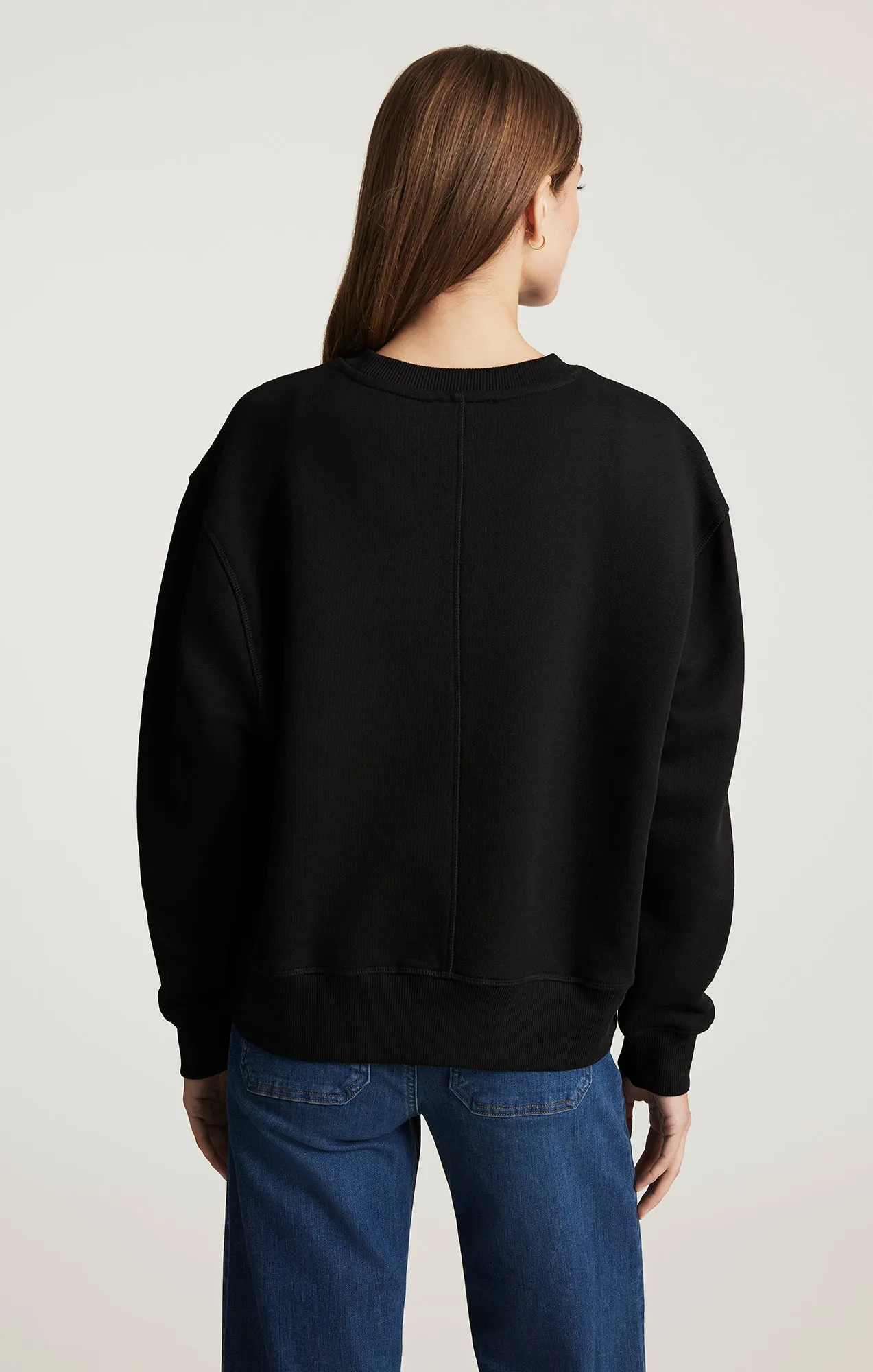 CREW NECK SWEATSHIRT IN BLACK sold by Mavi product image thumbnail 2