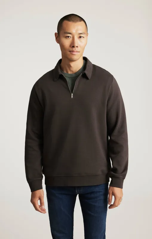 HALF ZIP SWEATSHIRT IN AFTER DARK sold by Mavi