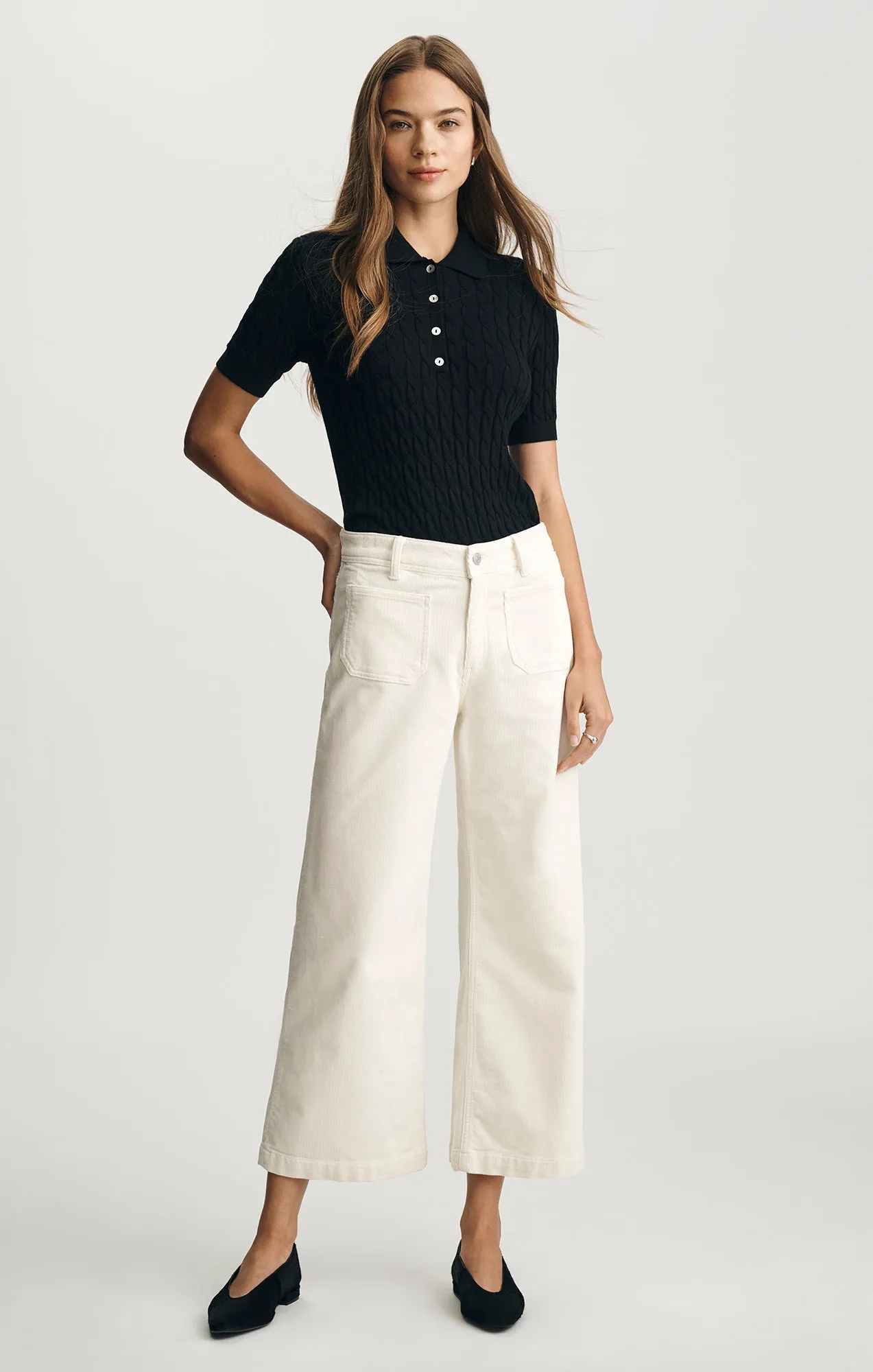 PALOMA MARINE WIDE LEG IN WHITE CORD sold by Mavi