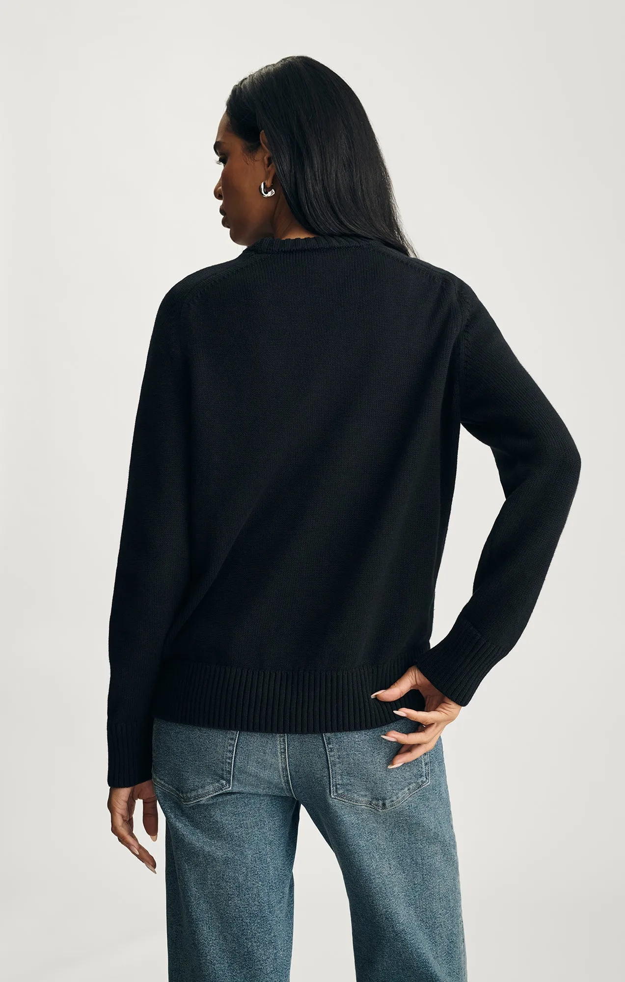 CREW NECK SWEATER IN BLACK sold by Mavi product image thumbnail 2