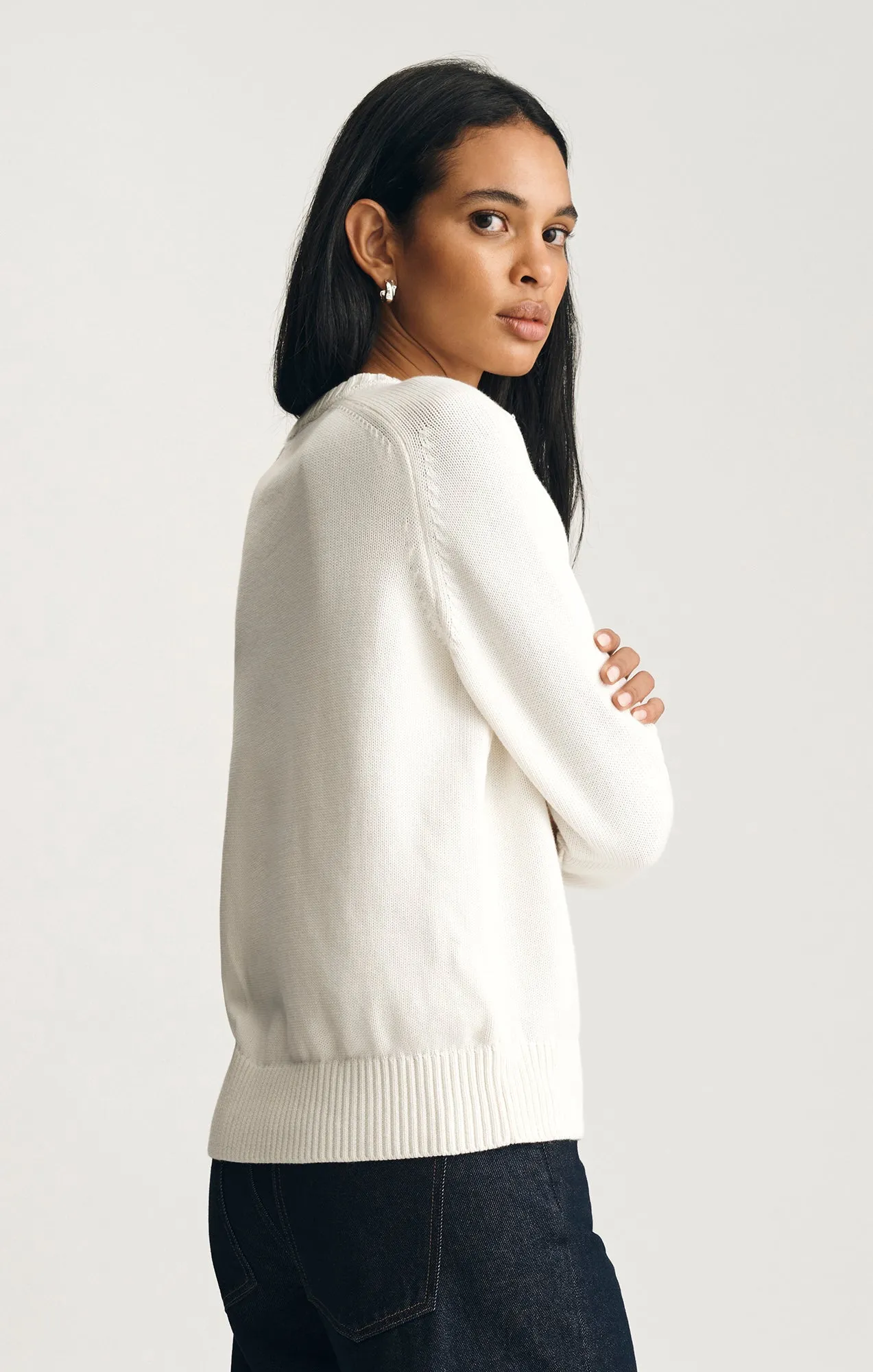 CREW NECK SWEATER IN ANTIQUE WHITE sold by Mavi product image thumbnail 2