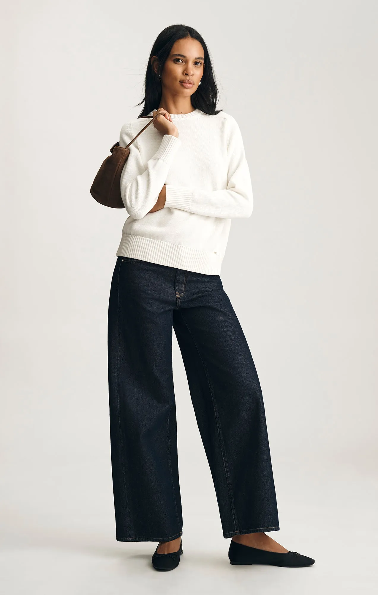 CREW NECK SWEATER IN ANTIQUE WHITE sold by Mavi product image thumbnail 5