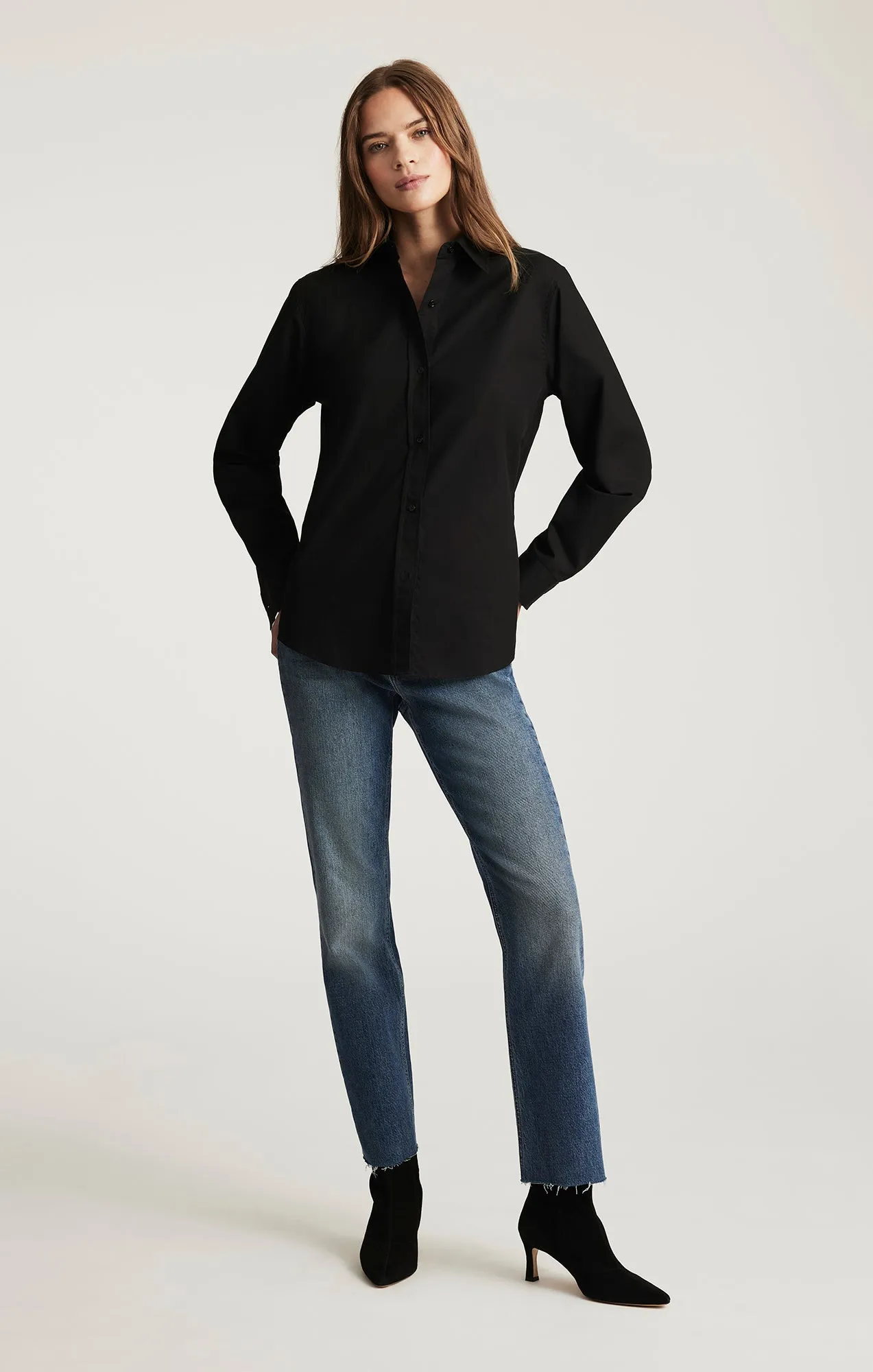 LONG SLEEVE BUTTON-UP SHIRT IN BLACK sold by Mavi product image thumbnail 5