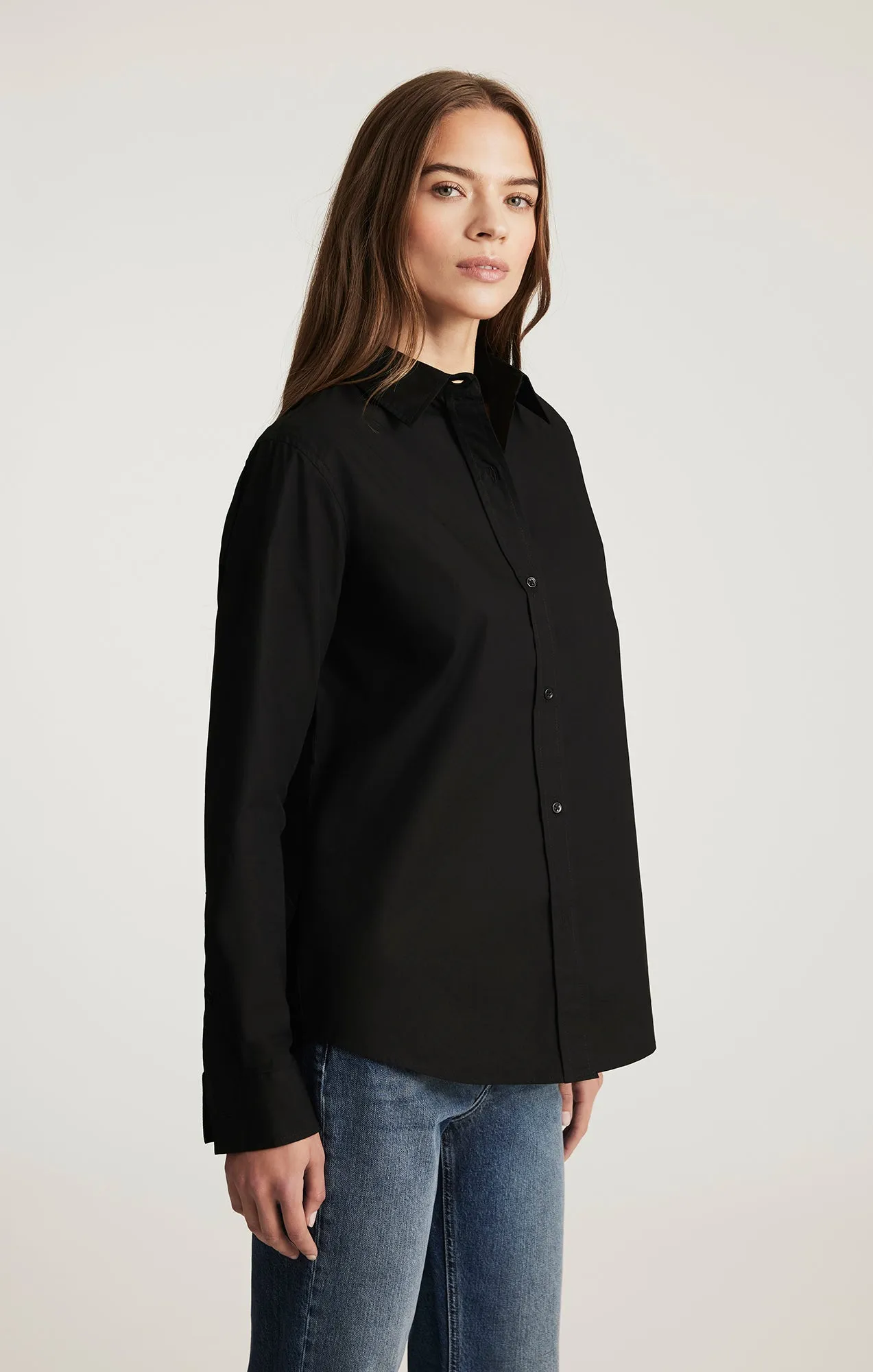 LONG SLEEVE BUTTON-UP SHIRT IN BLACK sold by Mavi product image thumbnail 3