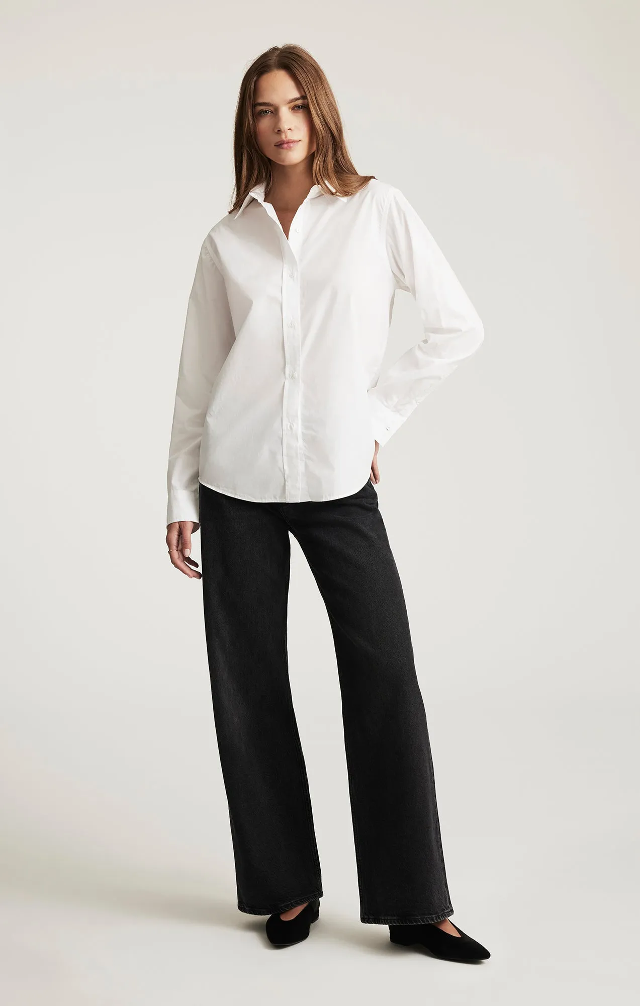 LONG SLEEVE BUTTON-UP SHIRT IN WHITE sold by Mavi product image thumbnail 5