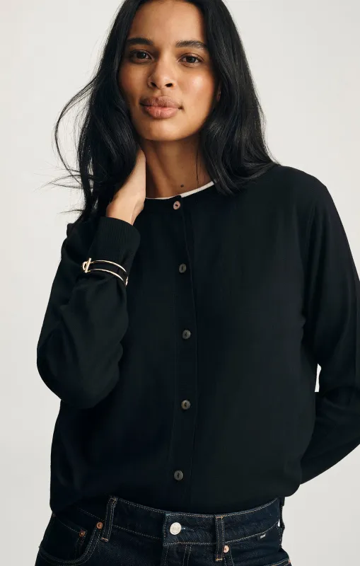 EDITION MERINO WOOL CARDIGAN IN BLACK sold by Mavi