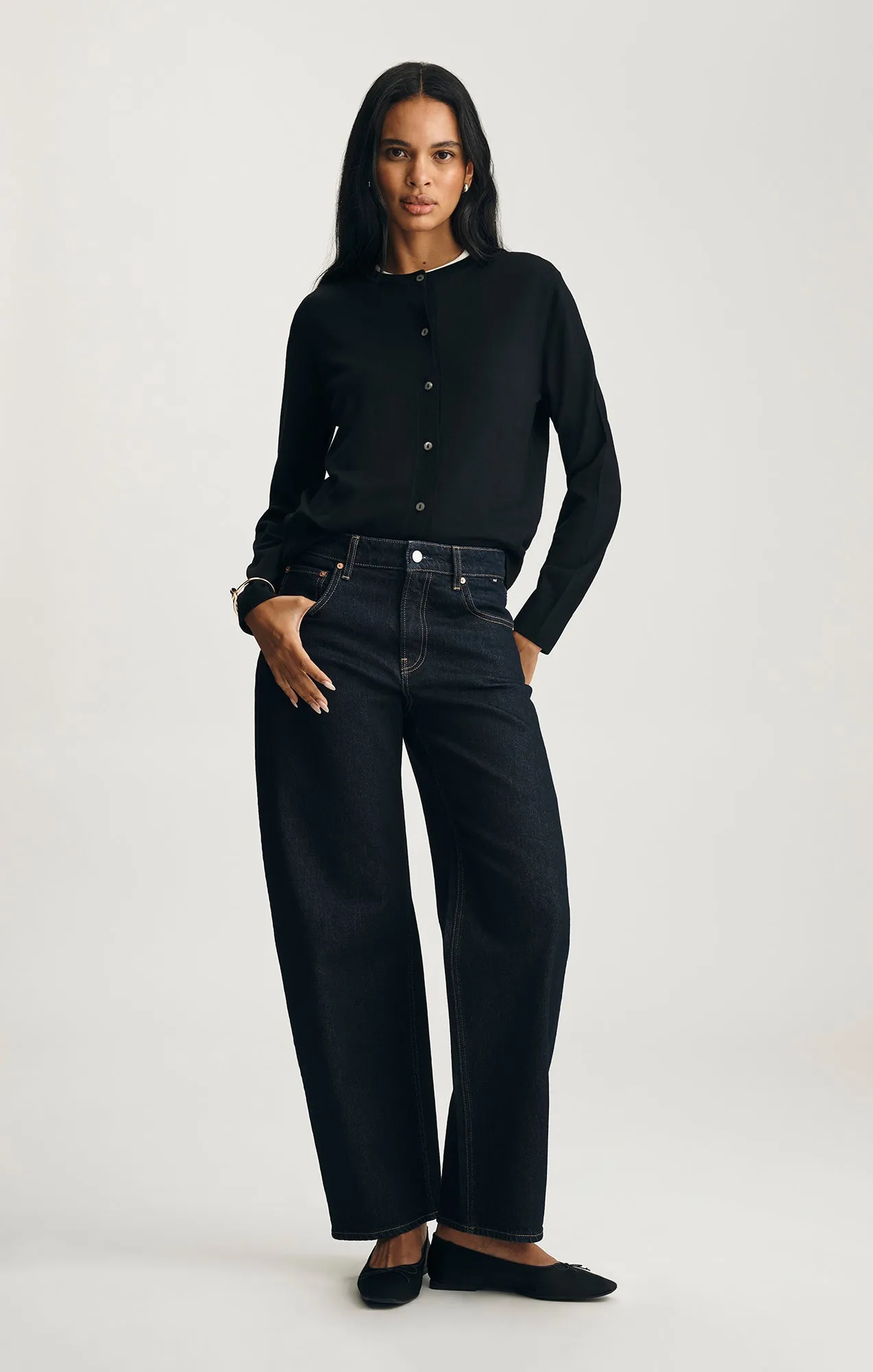 EDITION MERINO WOOL CARDIGAN IN BLACK sold by Mavi product image thumbnail 5