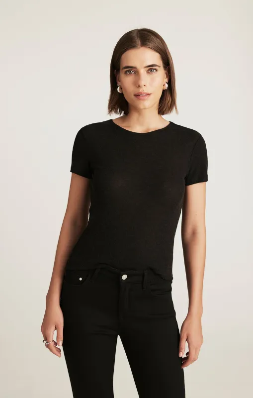 EDITION CAP SLEEVE T-SHIRT IN BLACK sold by Mavi
