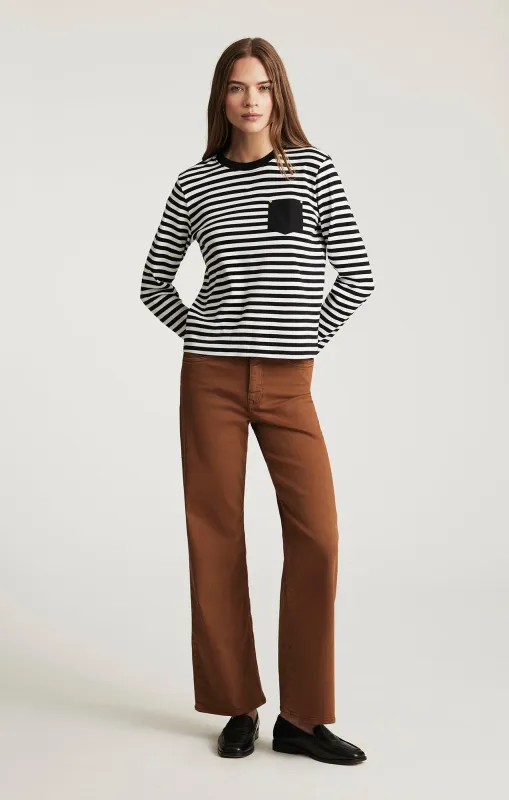 ALENA WIDE LEG IN CAMEL FLEX BLUE sold by Mavi