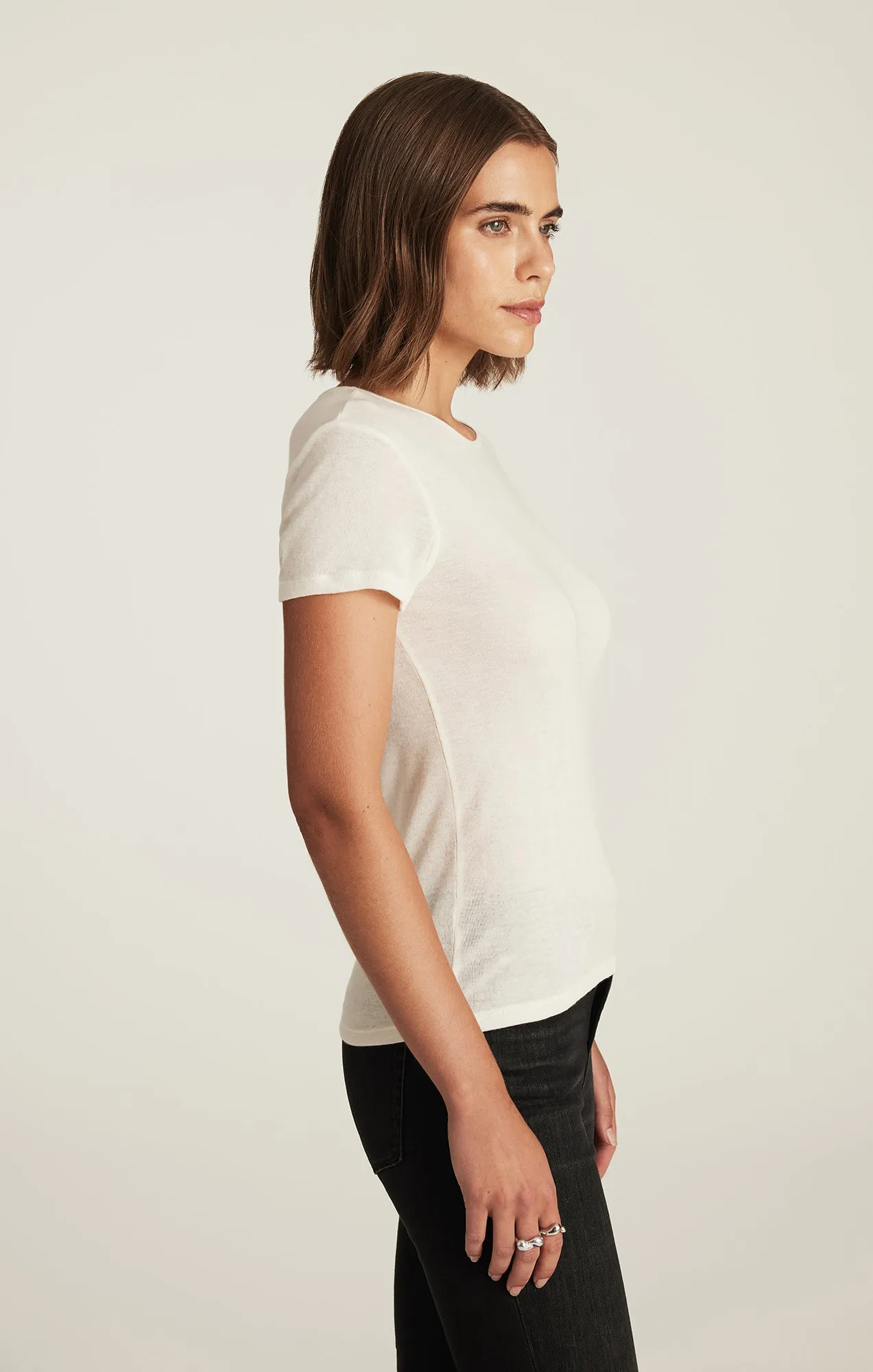 EDITION CAP SLEEVE T-SHIRT IN MARSHMALLOW sold by Mavi product image thumbnail 3