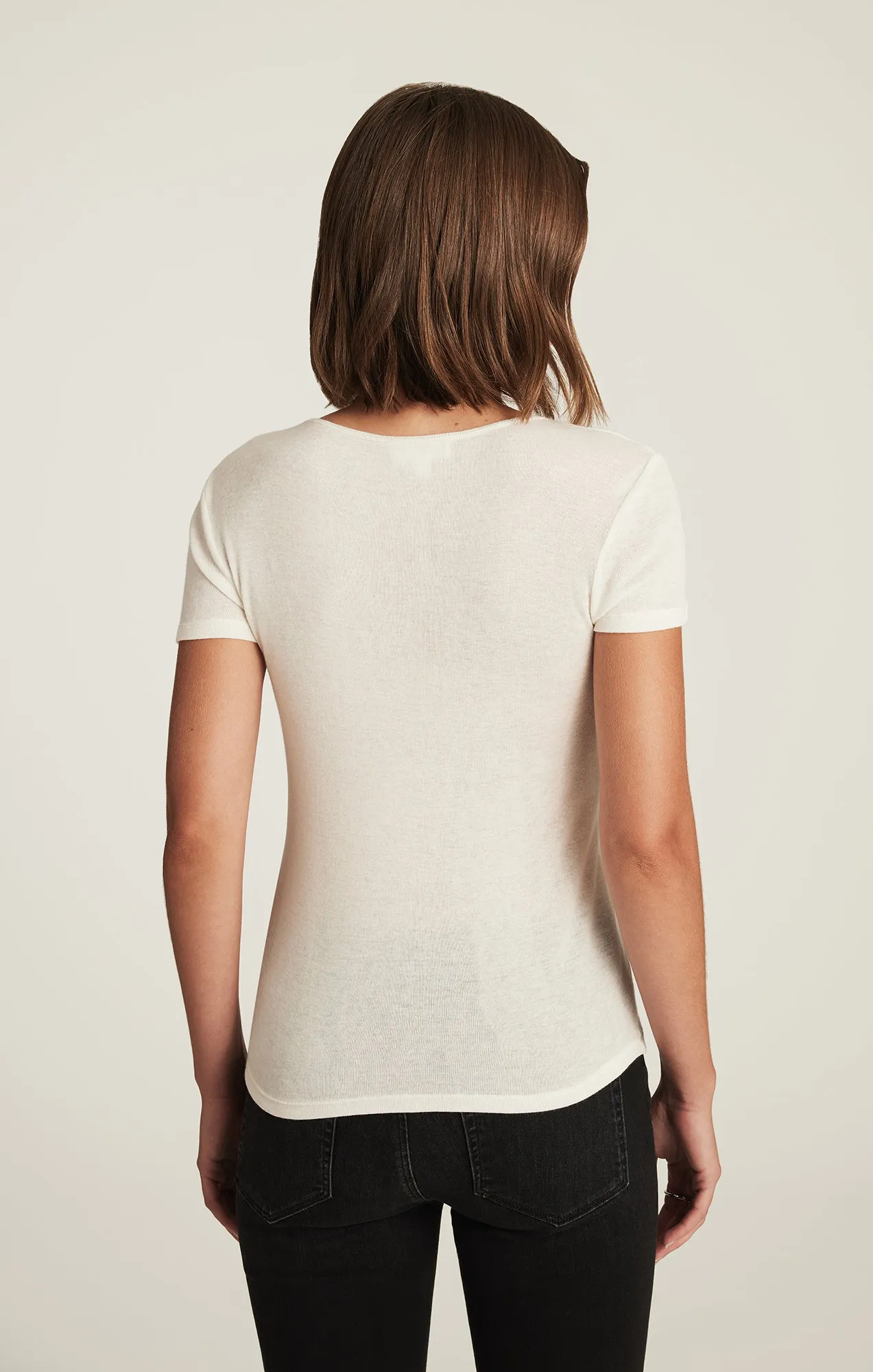 EDITION CAP SLEEVE T-SHIRT IN MARSHMALLOW sold by Mavi product image thumbnail 4