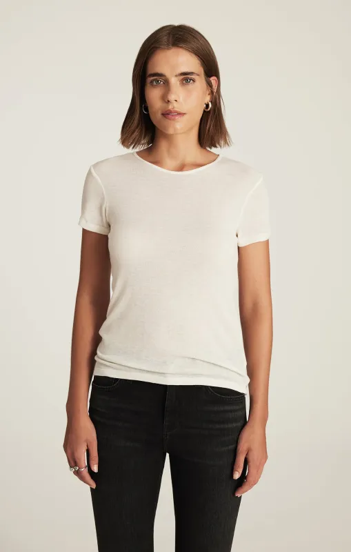 EDITION CAP SLEEVE T-SHIRT IN MARSHMALLOW sold by Mavi