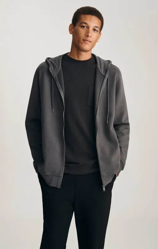 FULL ZIP HOODIE IN ASPHALT sold by Mavi