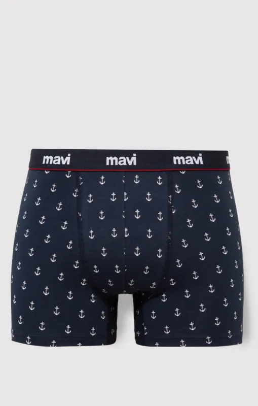 ANCHOR PRINT BOXER BRIEFS IN NAVY sold by Mavi