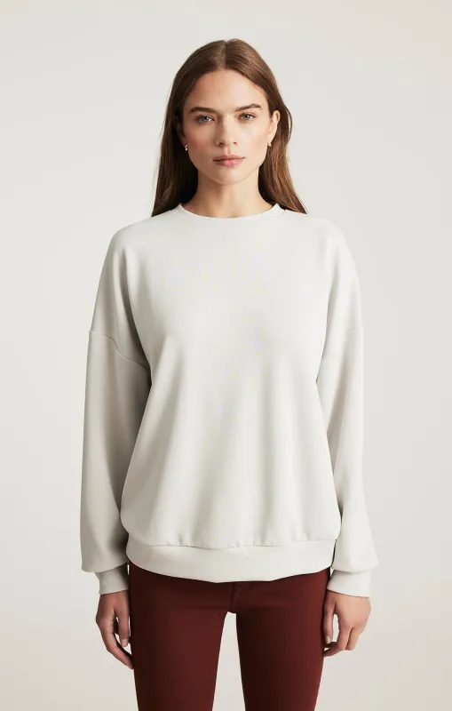 LUXE TOUCH TENCEL™ SWEATSHIRT IN GRAY VIOLET sold by Mavi