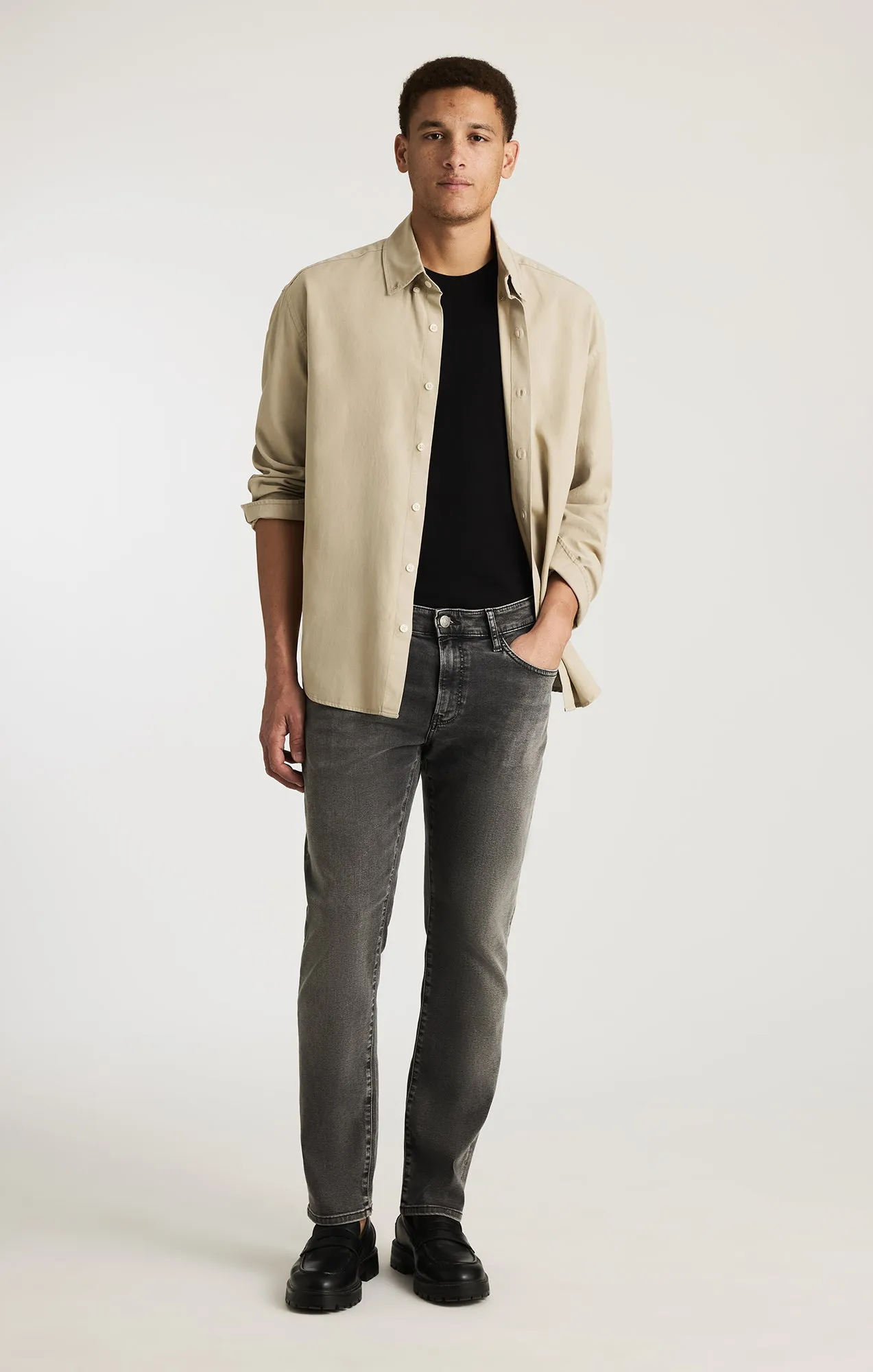 MARCUS SLIM STRAIGHT LEG IN MID SMOKE SUPERMOVE sold by Mavi