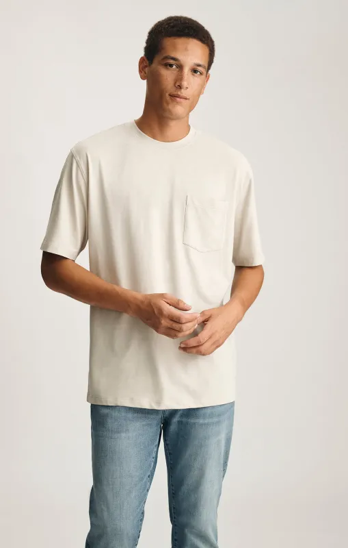 SLUB POCKET T-SHIRT IN PELICAN sold by Mavi