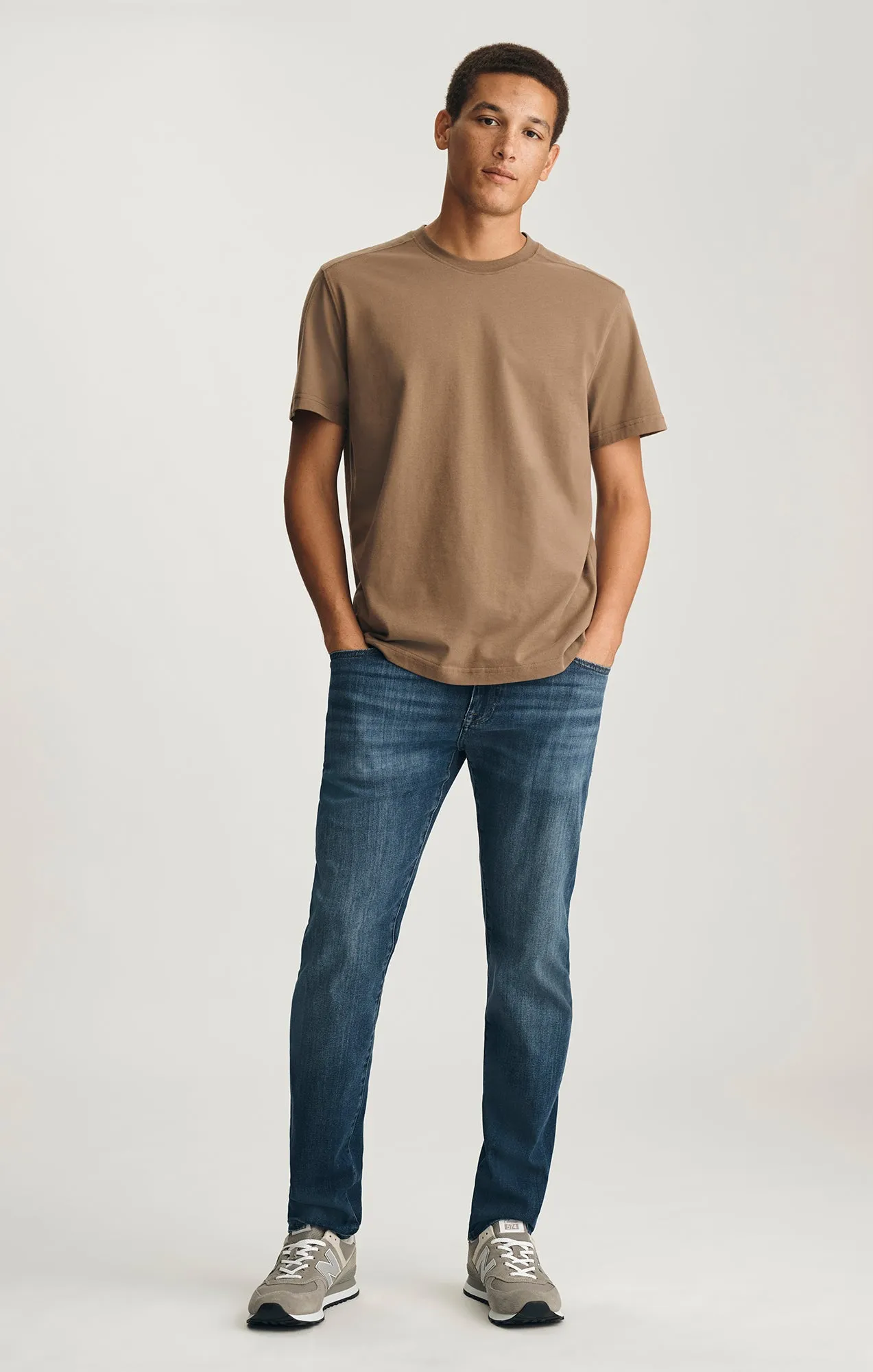 BASIC SHORT SLEEVE T-SHIRT IN SHITAKE sold by Mavi product image thumbnail 3