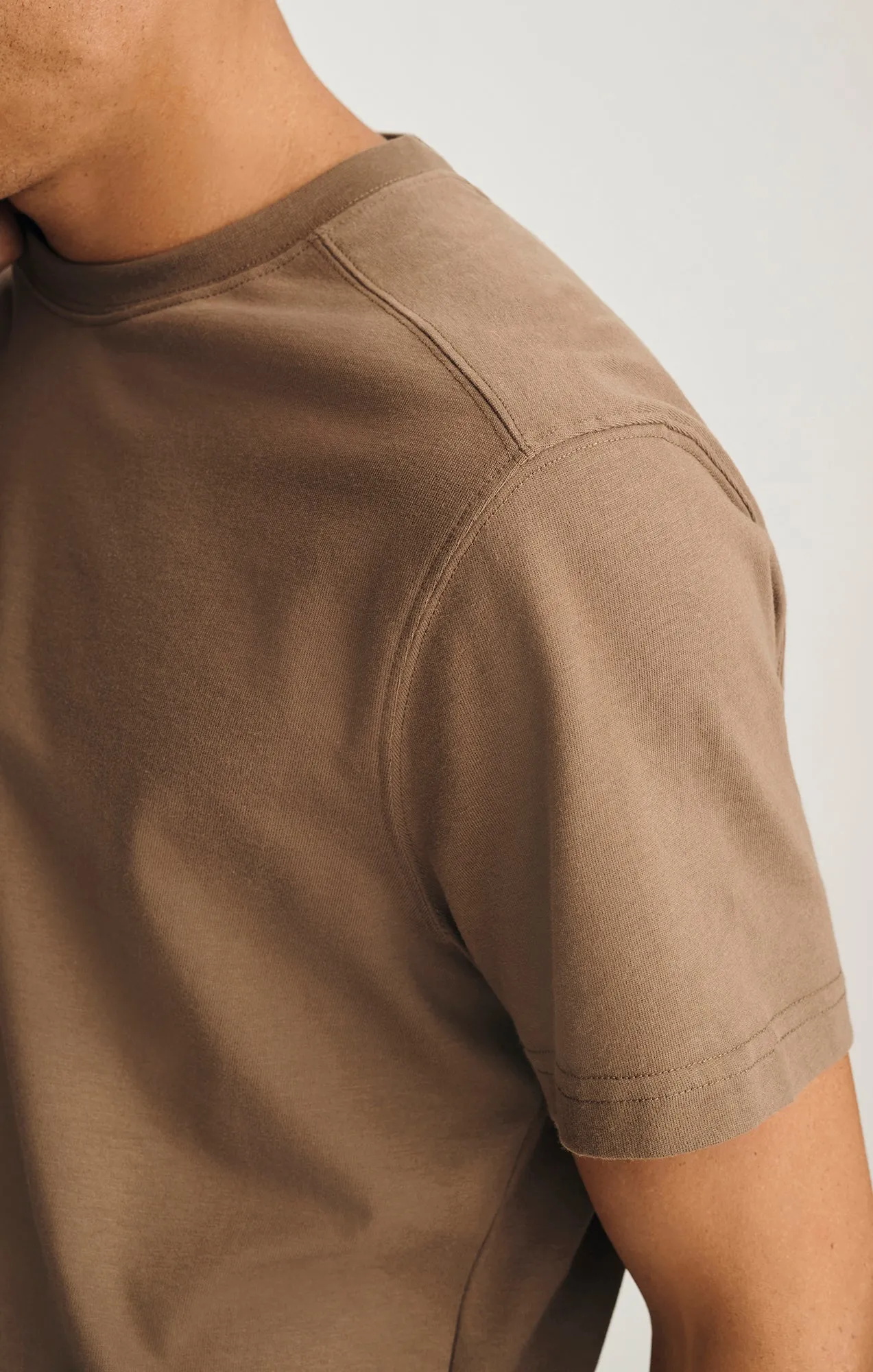BASIC SHORT SLEEVE T-SHIRT IN SHITAKE sold by Mavi product image thumbnail 4