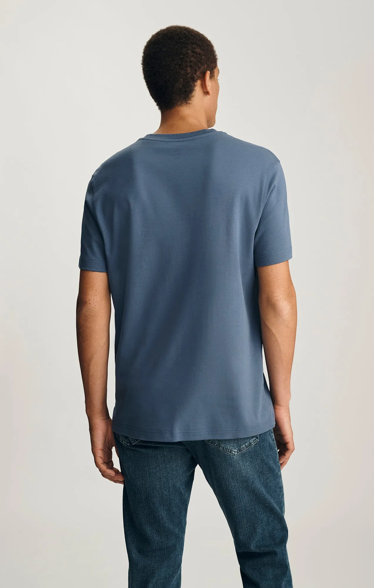 BASIC SHORT SLEEVE T-SHIRT IN VINTAGE INDIGO sold by Mavi product image thumbnail 2