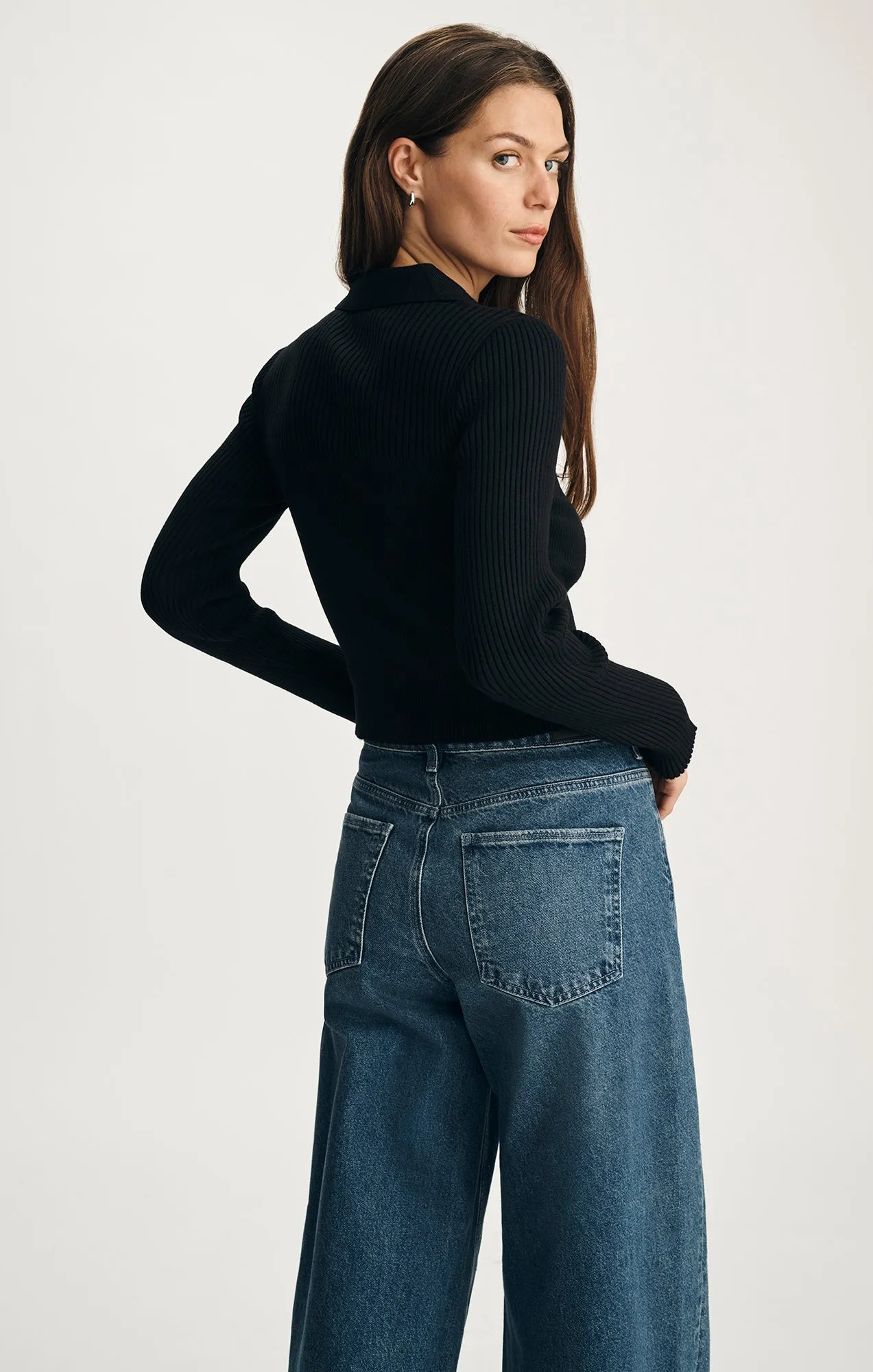 BUTTON-UP CARDIGAN IN BLACK sold by Mavi product image thumbnail 2