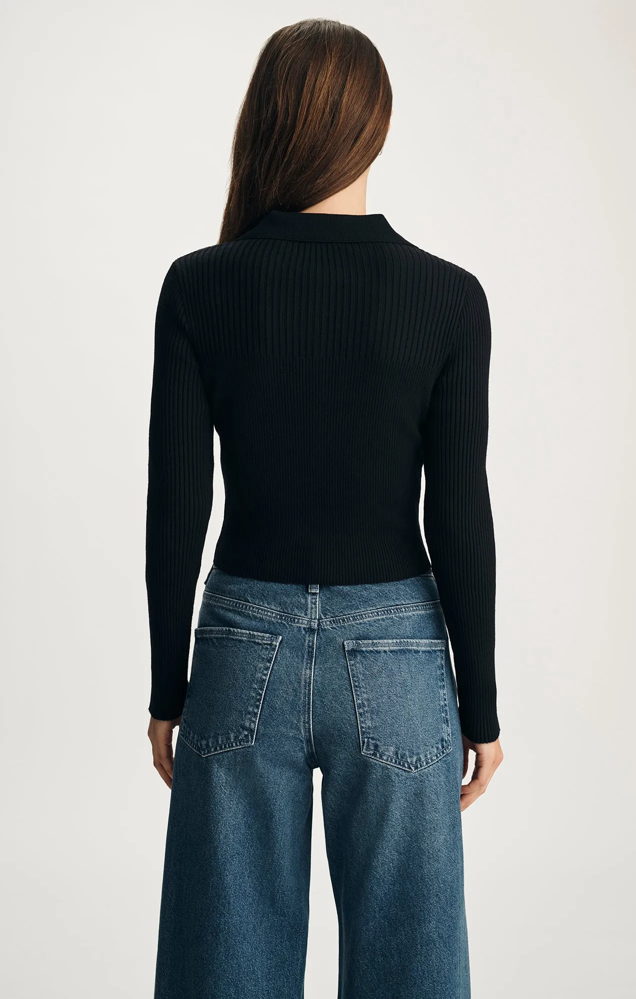 BUTTON-UP CARDIGAN IN BLACK sold by Mavi product image thumbnail 3