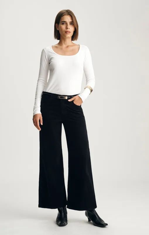 PALOMA WIDE LEG IN BLACK VELVET sold by Mavi