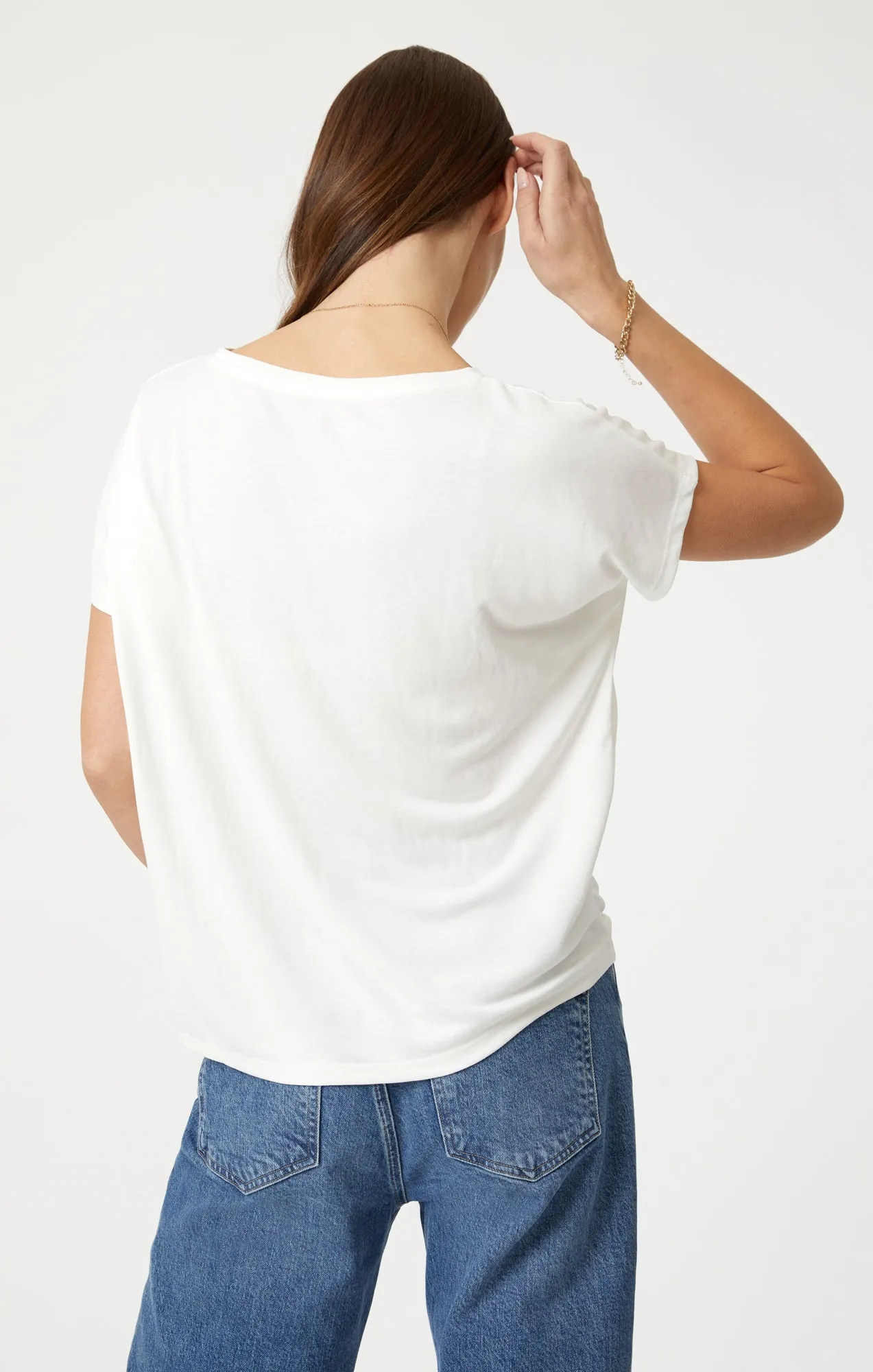 BOAT NECK T-SHIRT IN ANTIQUE WHITE sold by Mavi product image thumbnail 3