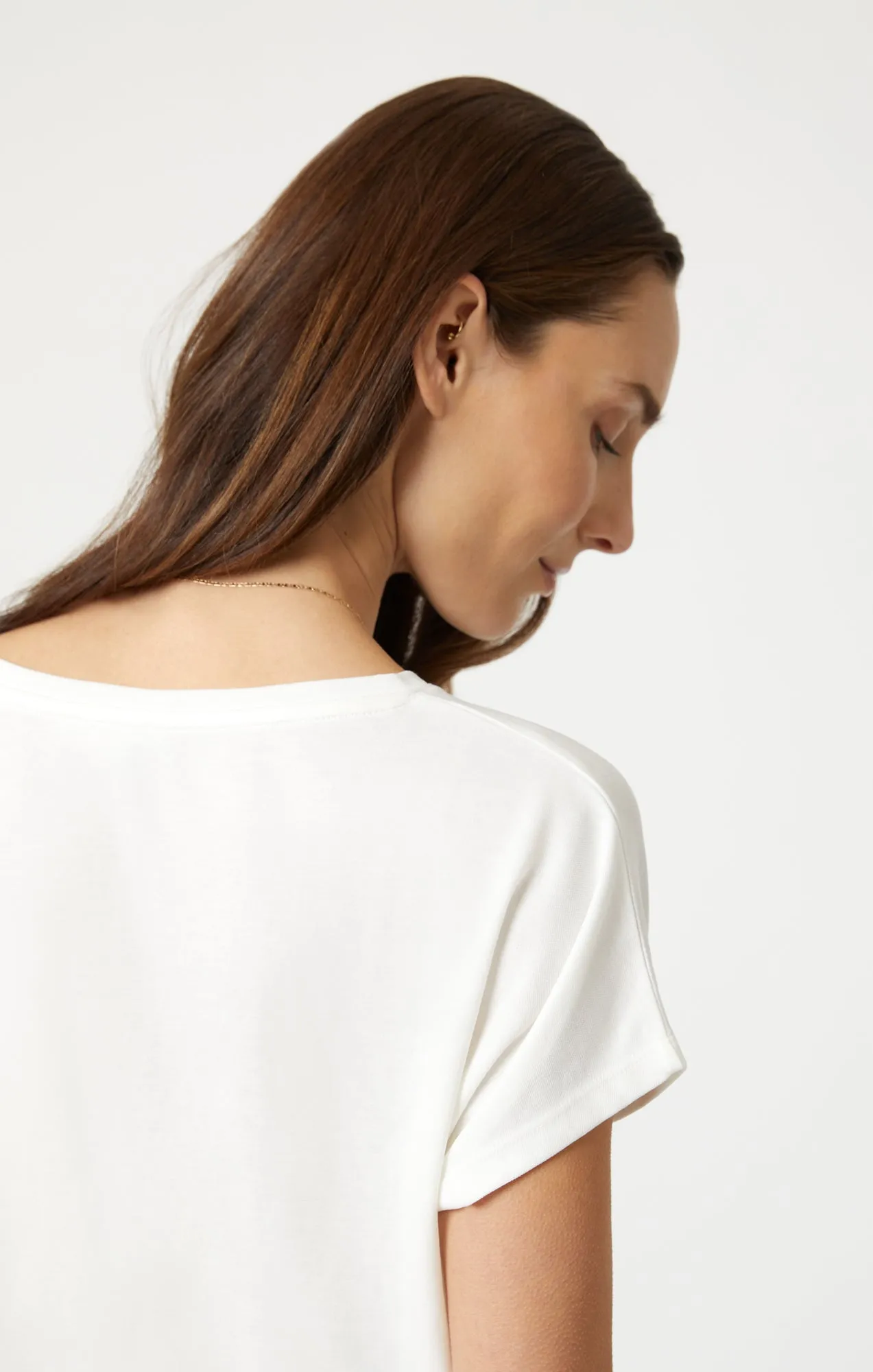 BOAT NECK T-SHIRT IN ANTIQUE WHITE sold by Mavi product image thumbnail 5