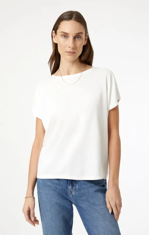 BOAT NECK T-SHIRT IN ANTIQUE WHITE sold by Mavi