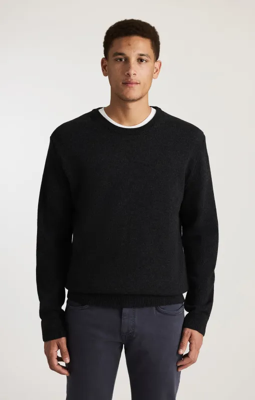 CREW NECK SWEATER IN ANTHRACITE MELANGE sold by Mavi