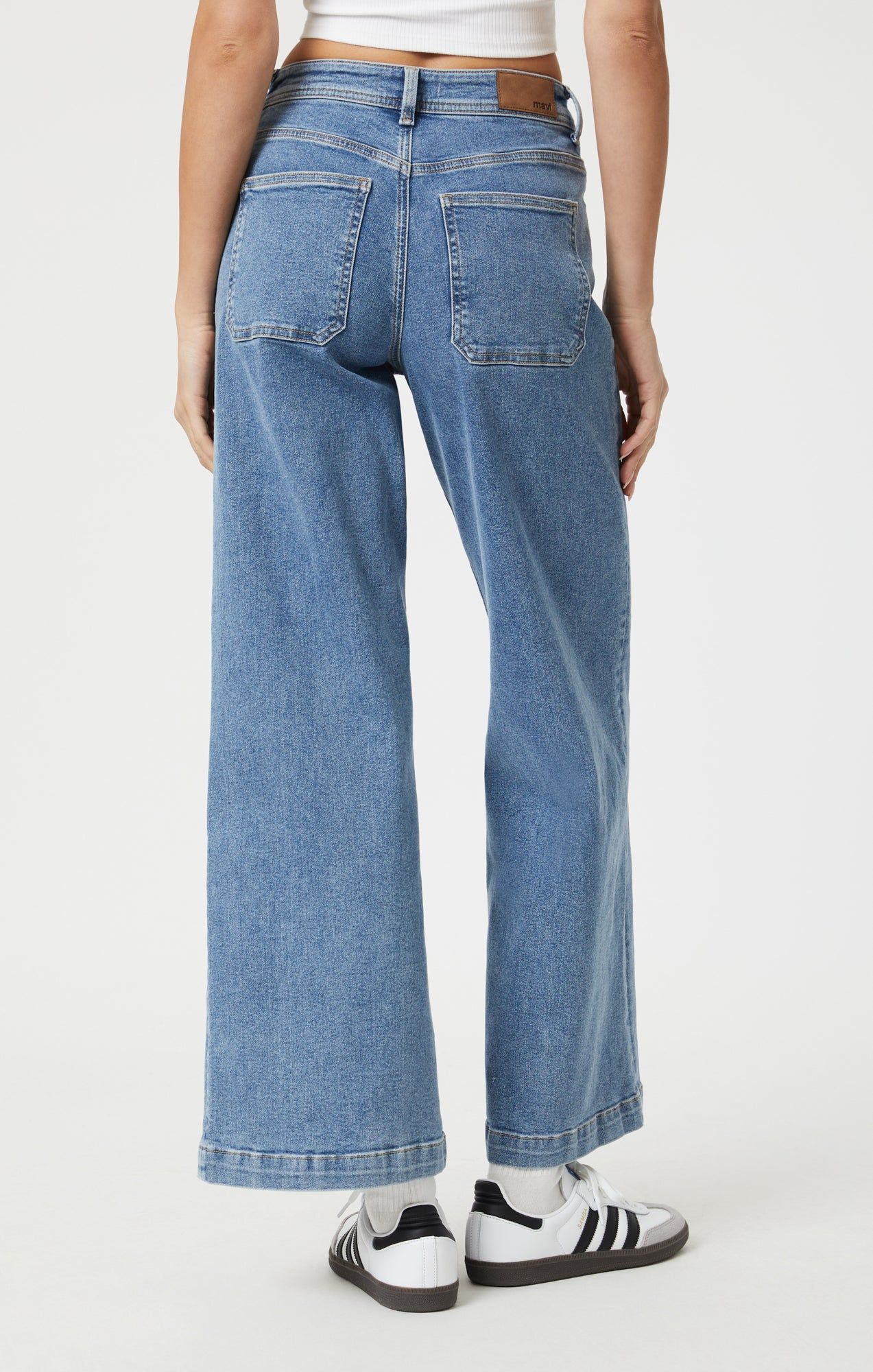PALOMA MARINE WIDE LEG IN MID BRUSHED FLEX BLUE sold by Mavi product image thumbnail 5