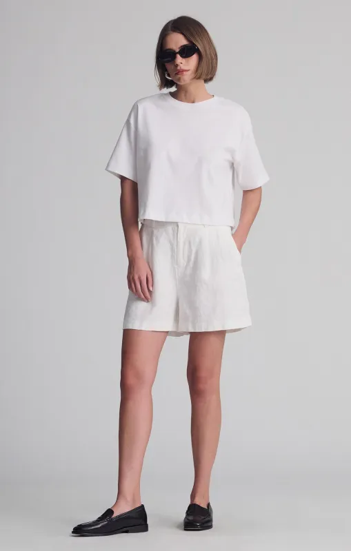 LINEN SHORTS IN ANTIQUE WHITE sold by Mavi