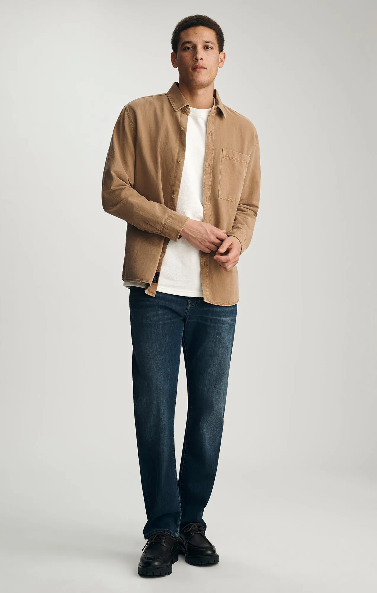 TENCEL™ ONE POCKET BUTTON-UP SHIRT IN TIGER'S EYE sold by Mavi product image thumbnail 4