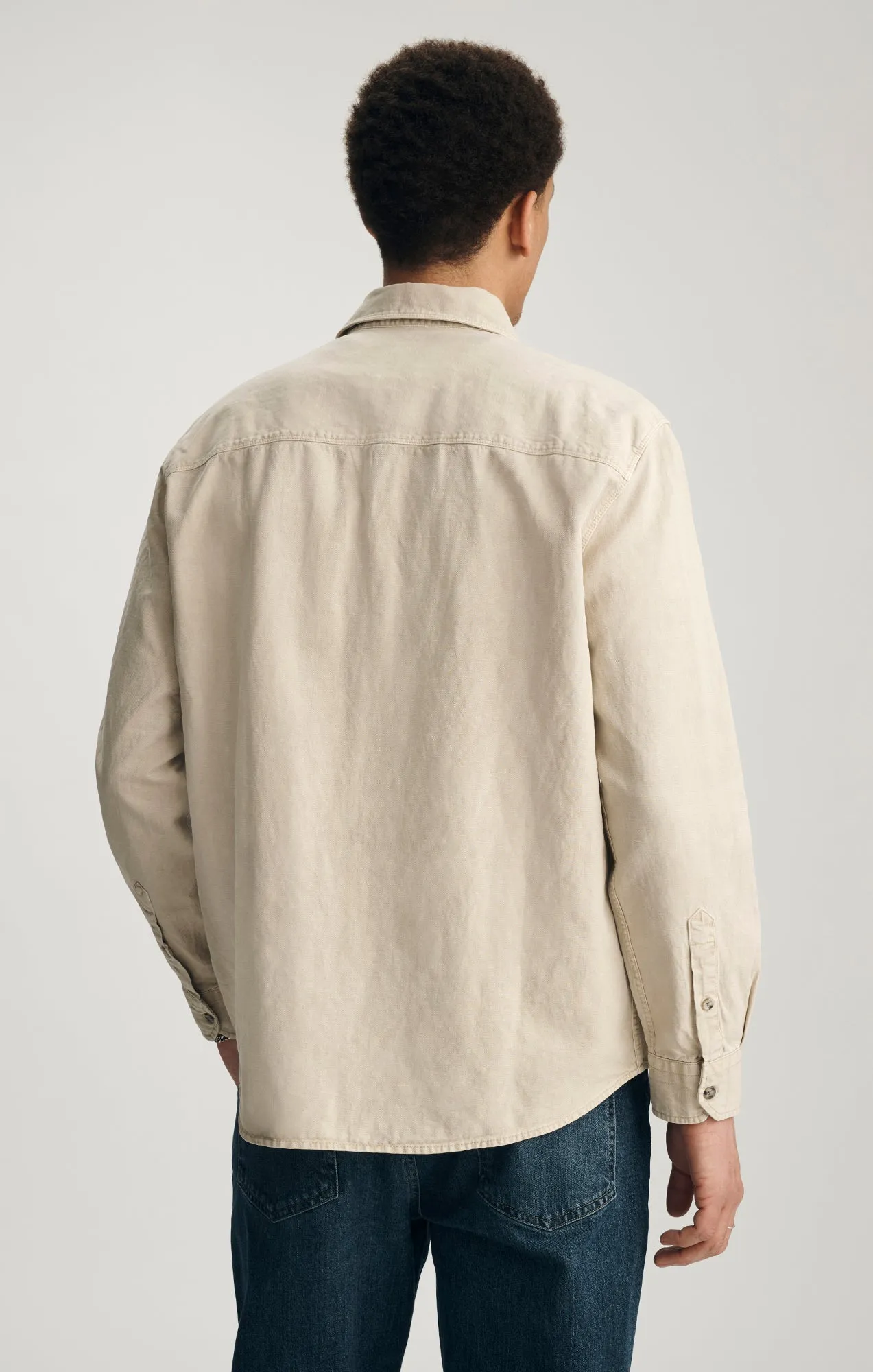 TENCEL™ ONE POCKET BUTTON-UP SHIRT IN FEATHER GRAY sold by Mavi product image thumbnail 2
