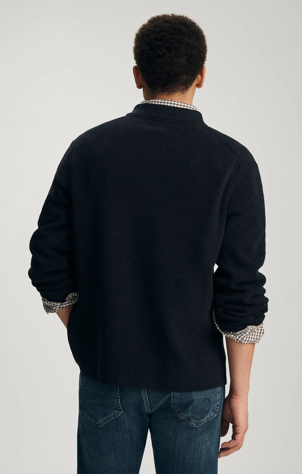 RAGLAN HALF ZIP SWEATER IN NIGHT SKY sold by Mavi product image thumbnail 4