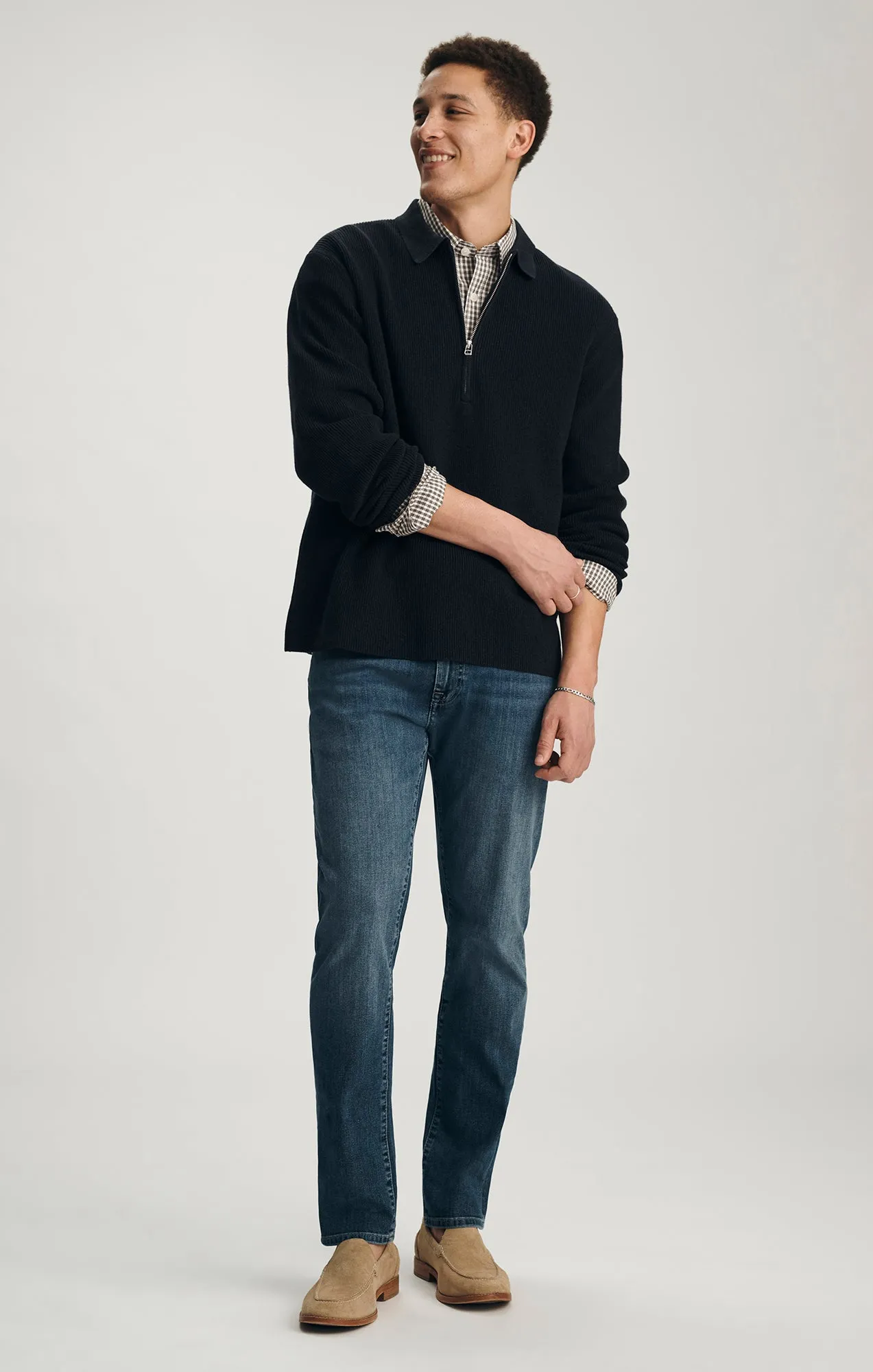 RAGLAN HALF ZIP SWEATER IN NIGHT SKY sold by Mavi product image thumbnail 2