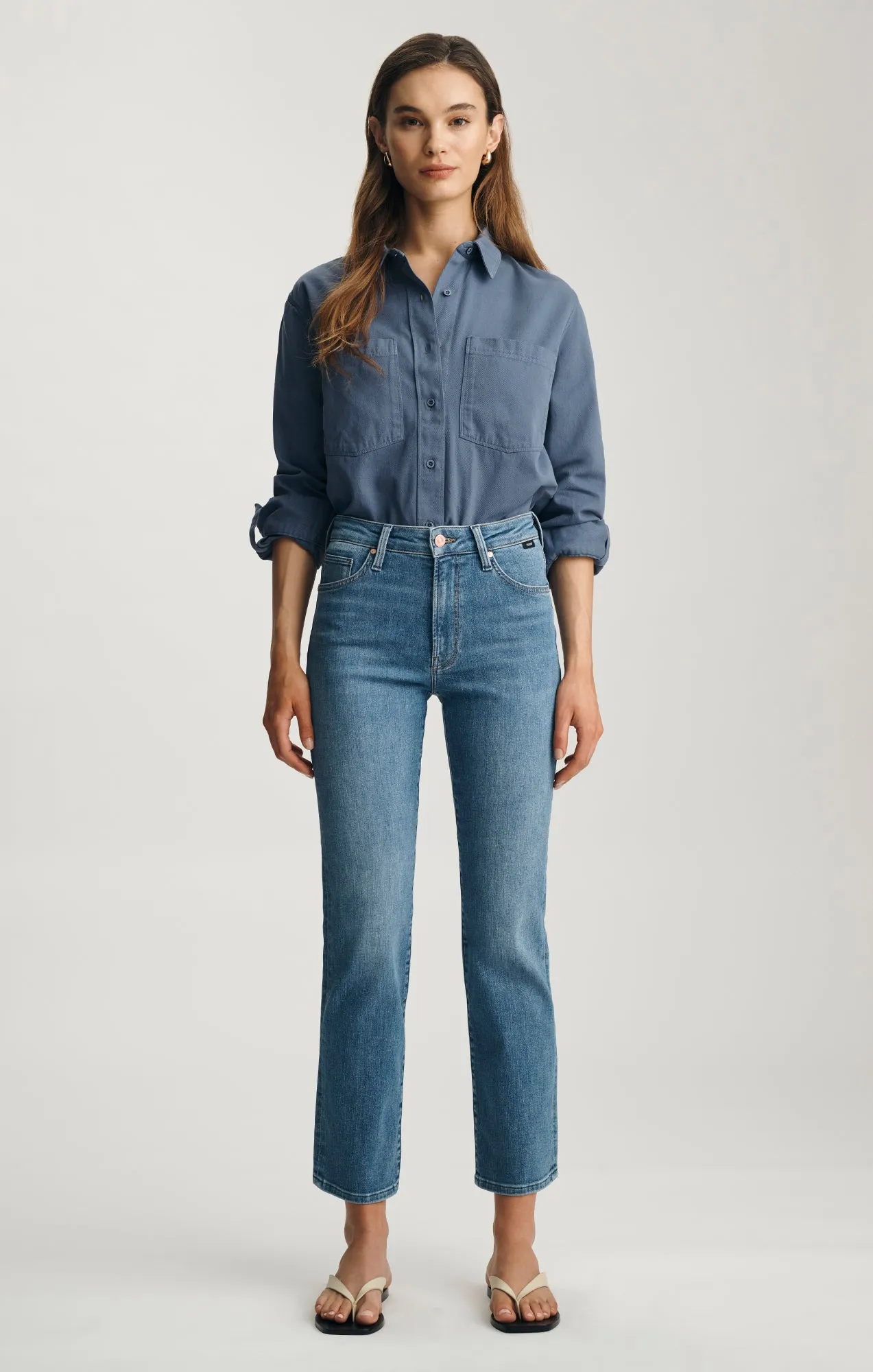 KENDRA STRAIGHT LEG IN MID BRUSHED FLEX BLUE sold by Mavi product image thumbnail 4