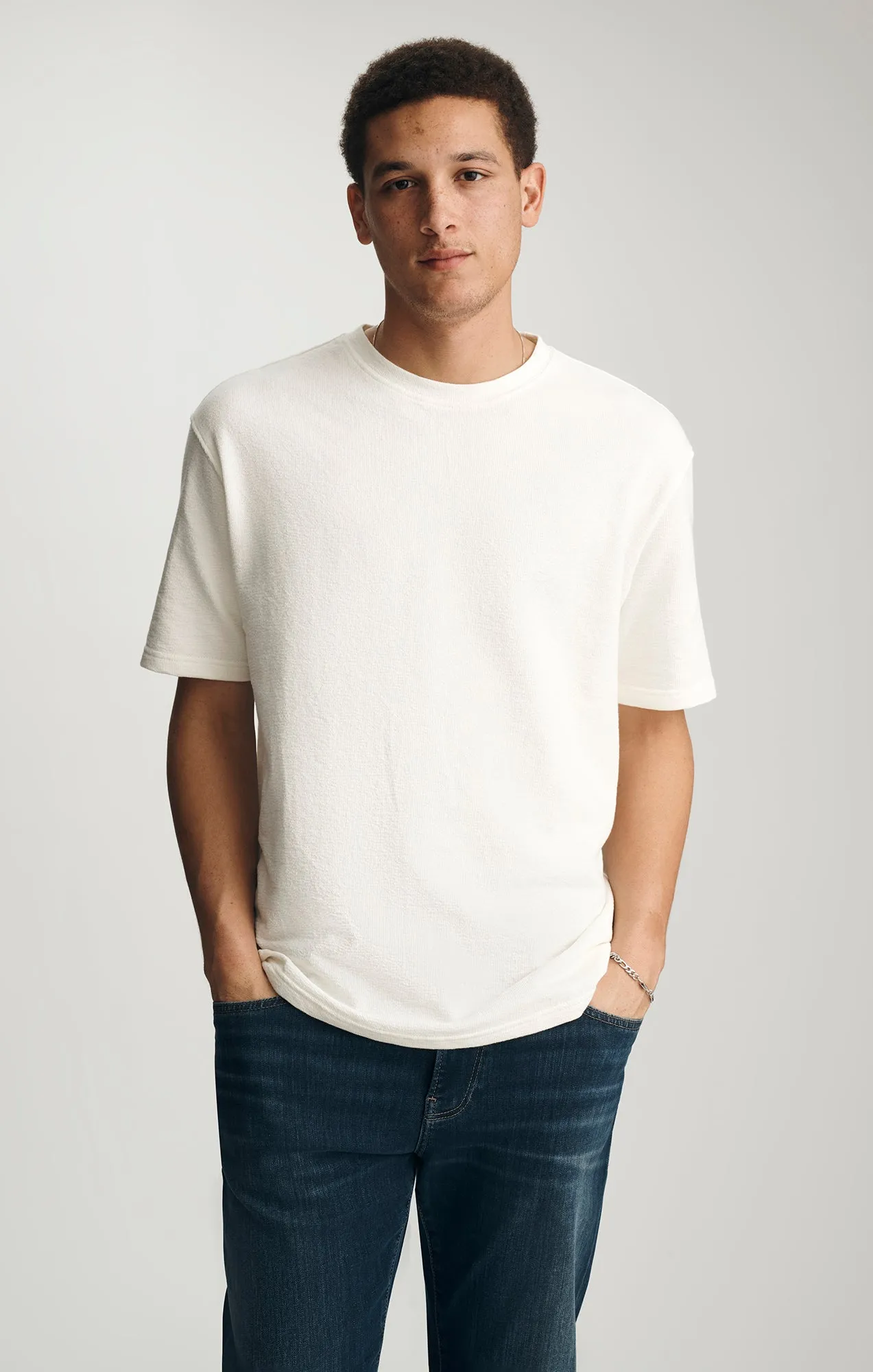 CREW NECK T-SHIRT IN ANTIQUE WHITE sold by Mavi