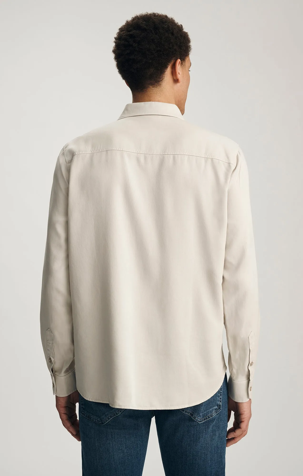 TENCEL™ BUTTON-UP SHIRT IN SILVER BIRCH sold by Mavi product image thumbnail 2