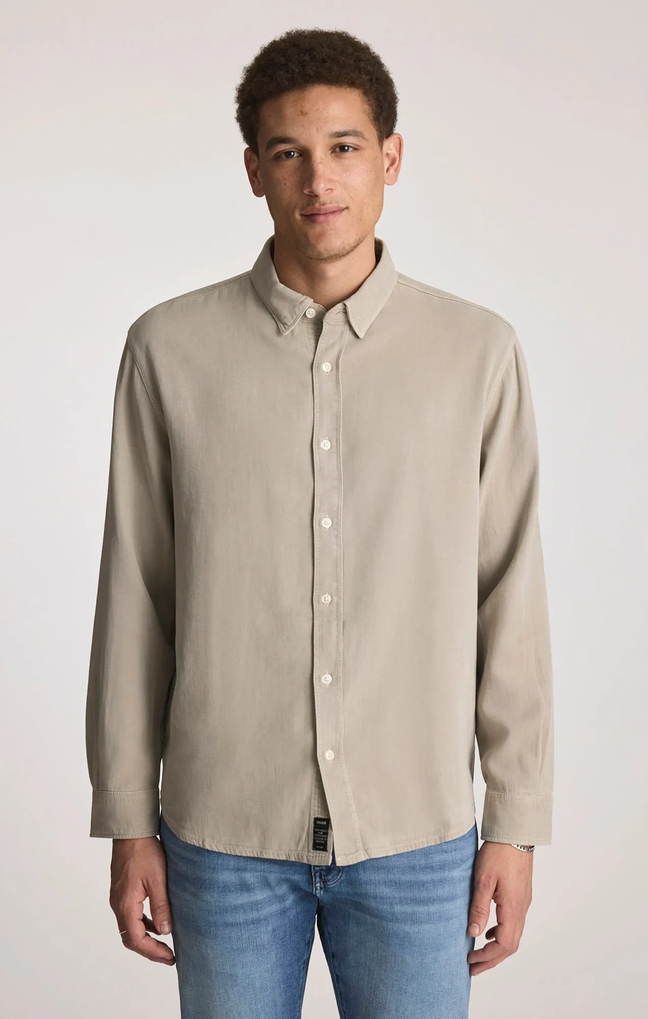 TENCEL BUTTON-UP SHIRT IN ELM sold by Mavi