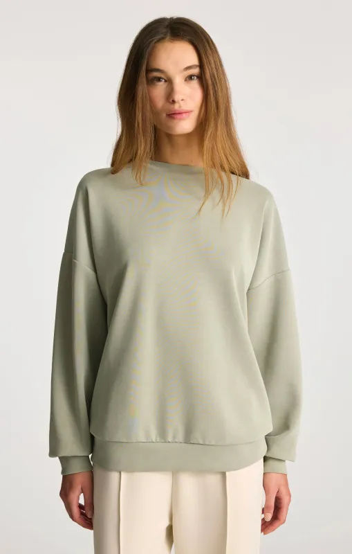LUXE TOUCH TENCEL™ SWEATSHIRT IN SEAGRASS made by Mavi
