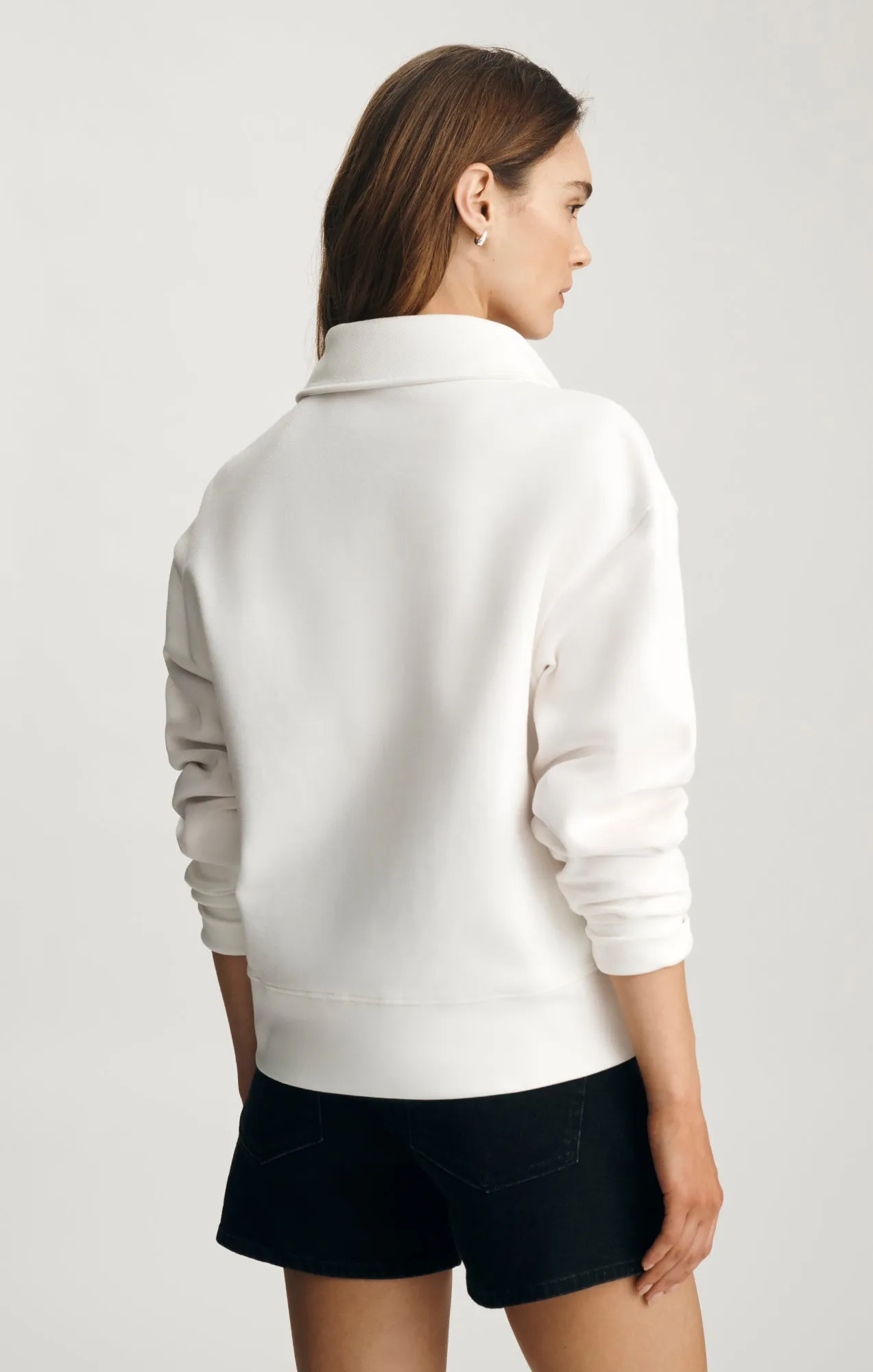 PIQUE POLO SWEATSHIRT IN ANTIQUE WHITE sold by Mavi product image thumbnail 4