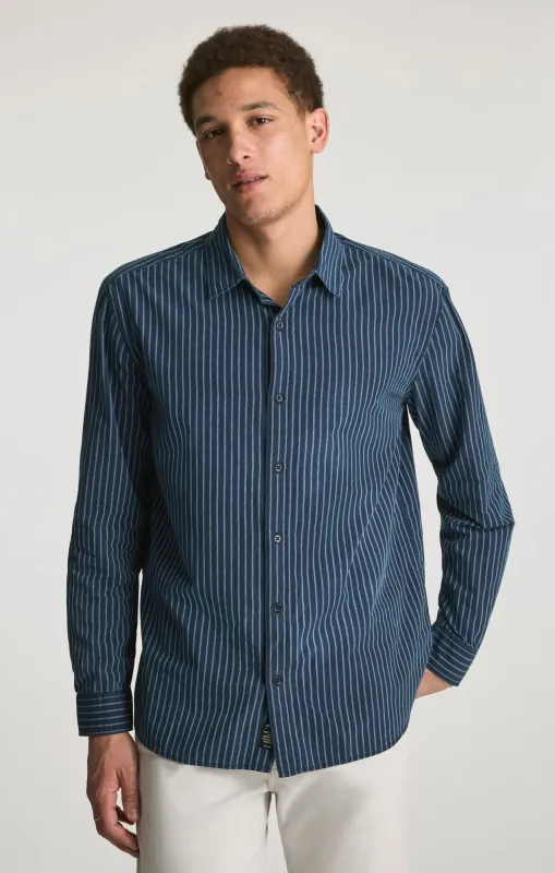 BUTTON-UP SHIRT IN INDIGO STRIPE made by Mavi