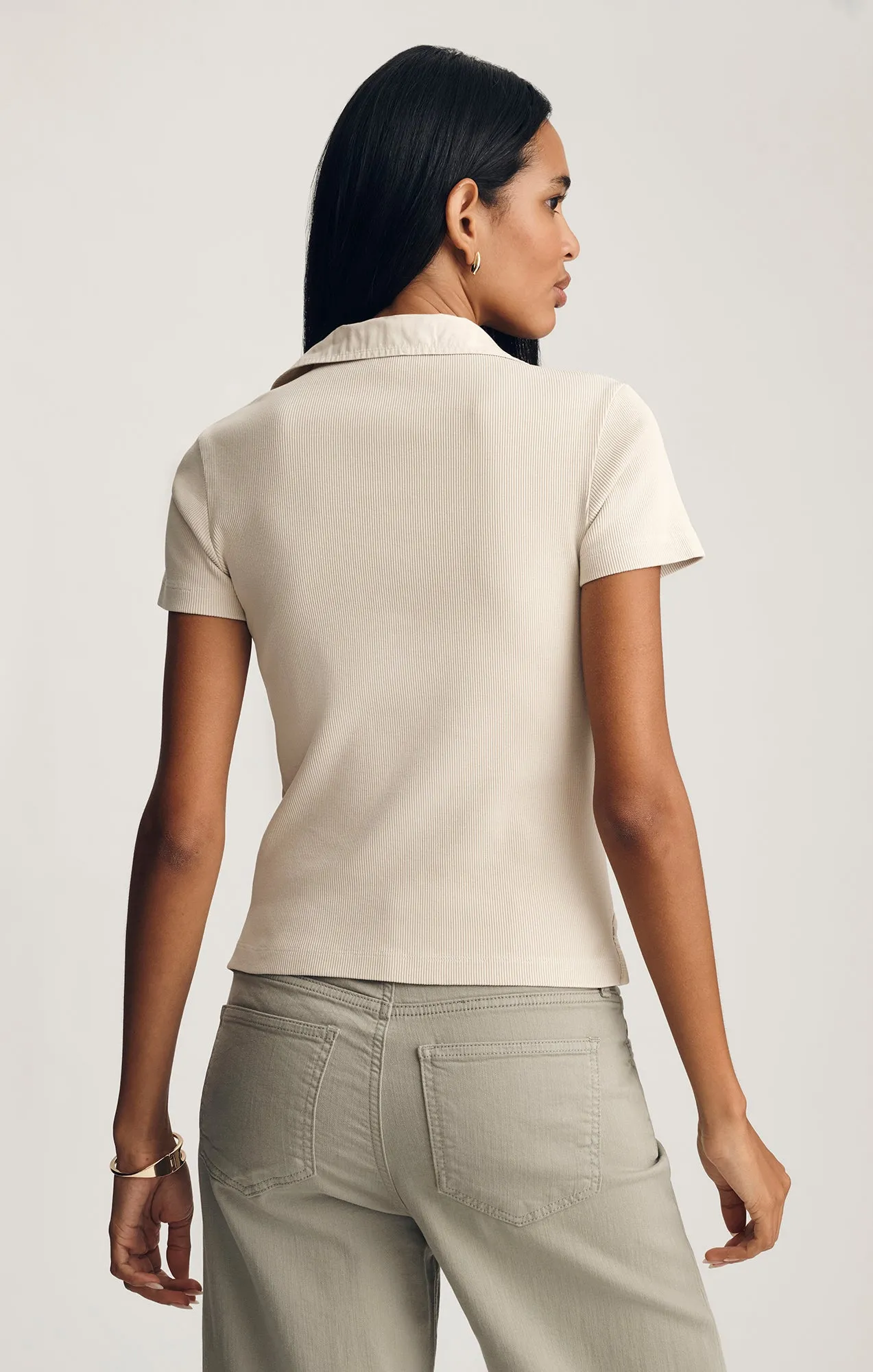 POLO T-SHIRT IN OYSTER GRAY sold by Mavi product image thumbnail 2