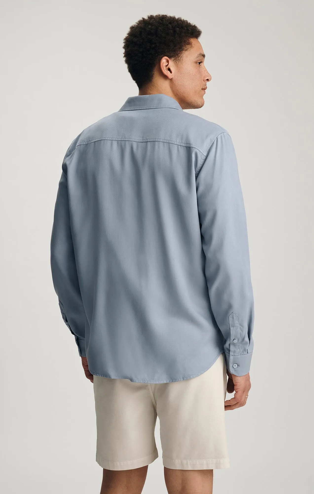 TENCEL™ BUTTON-UP SHIRT IN KENTUCKY BLUE sold by Mavi product image thumbnail 2