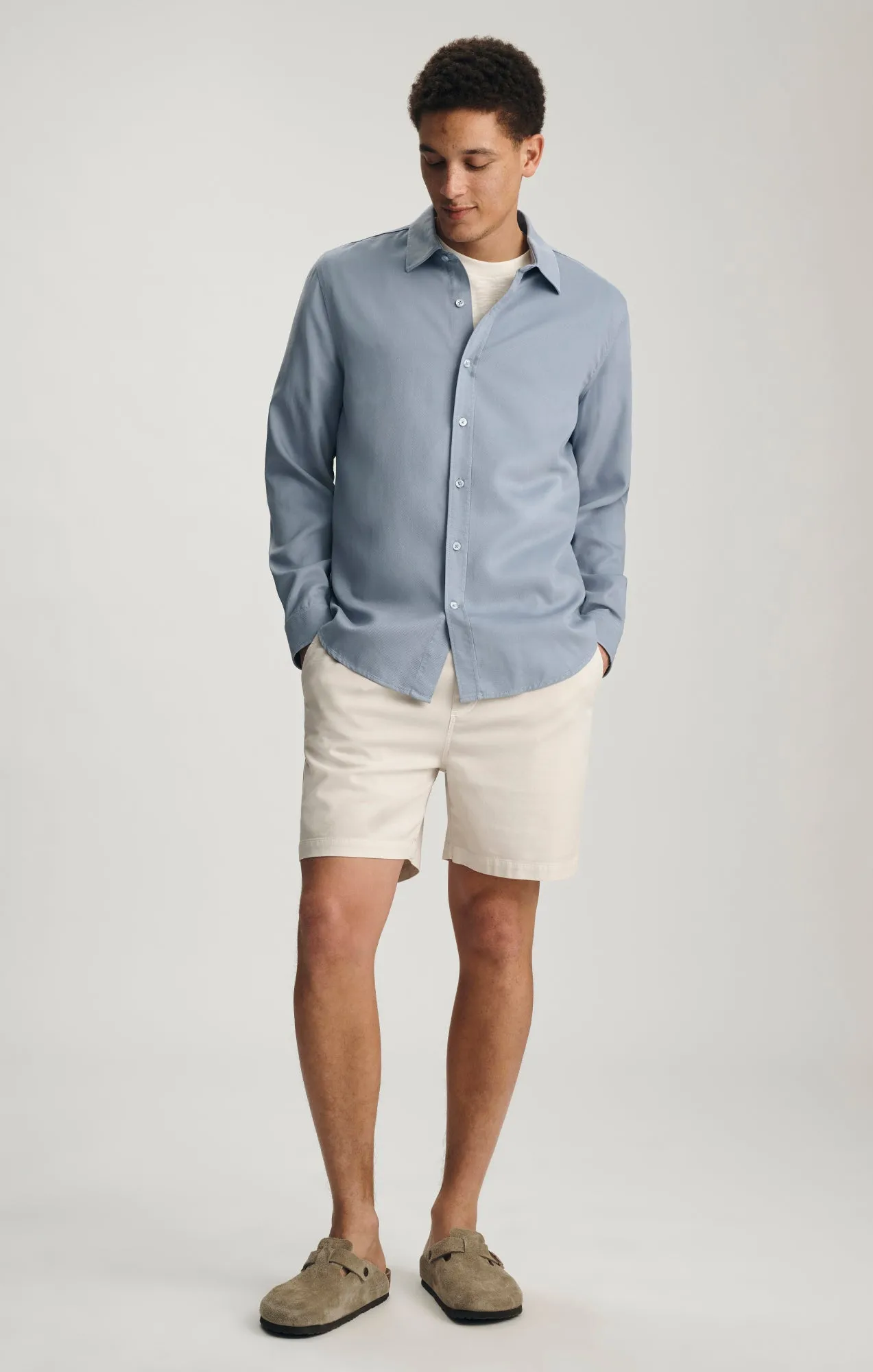 TENCEL™ BUTTON-UP SHIRT IN KENTUCKY BLUE sold by Mavi product image thumbnail 4