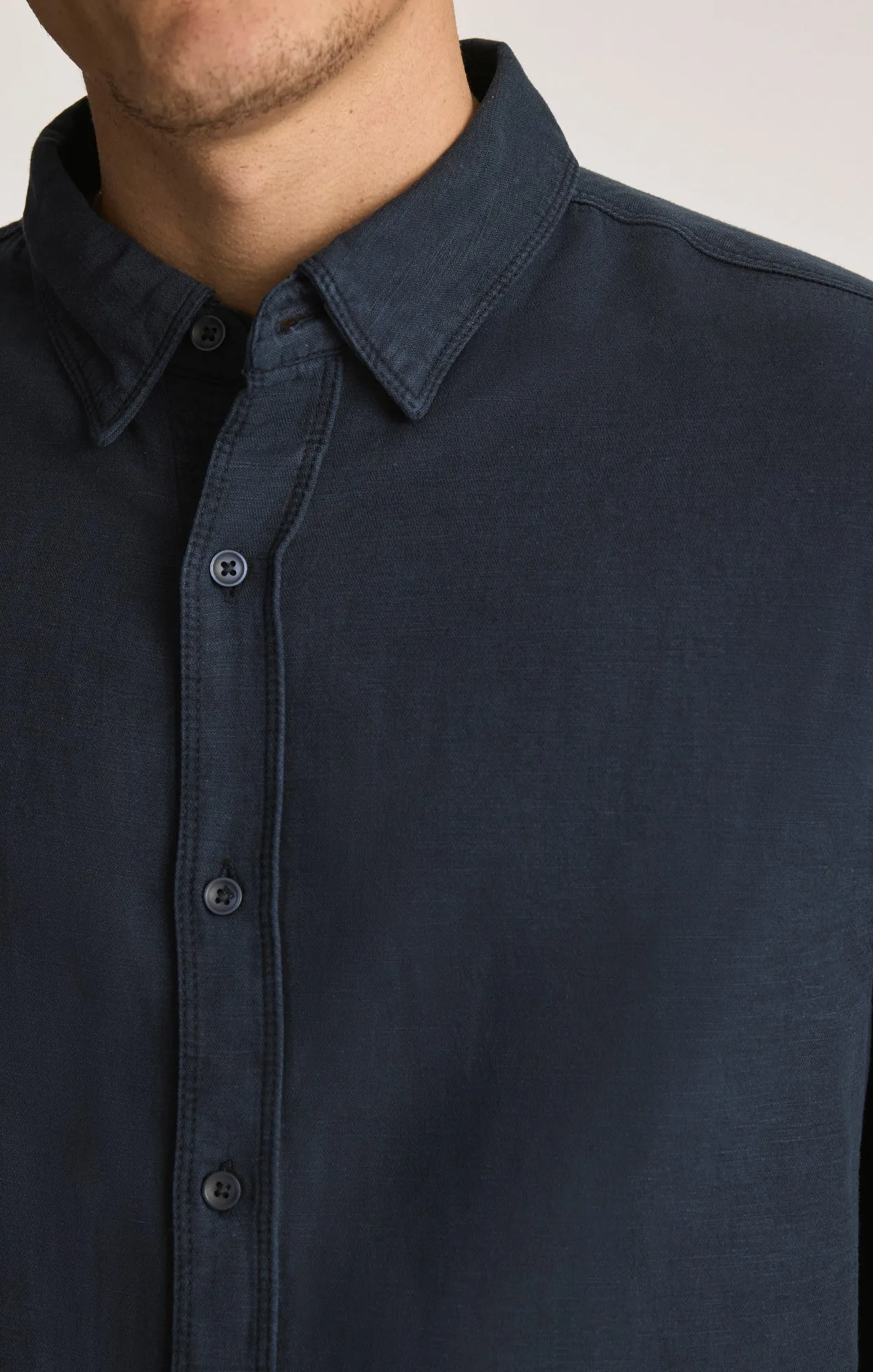 TENCEL™ BUTTON-UP SHIRT IN TOTAL ECLIPSE sold by Mavi product image thumbnail 4